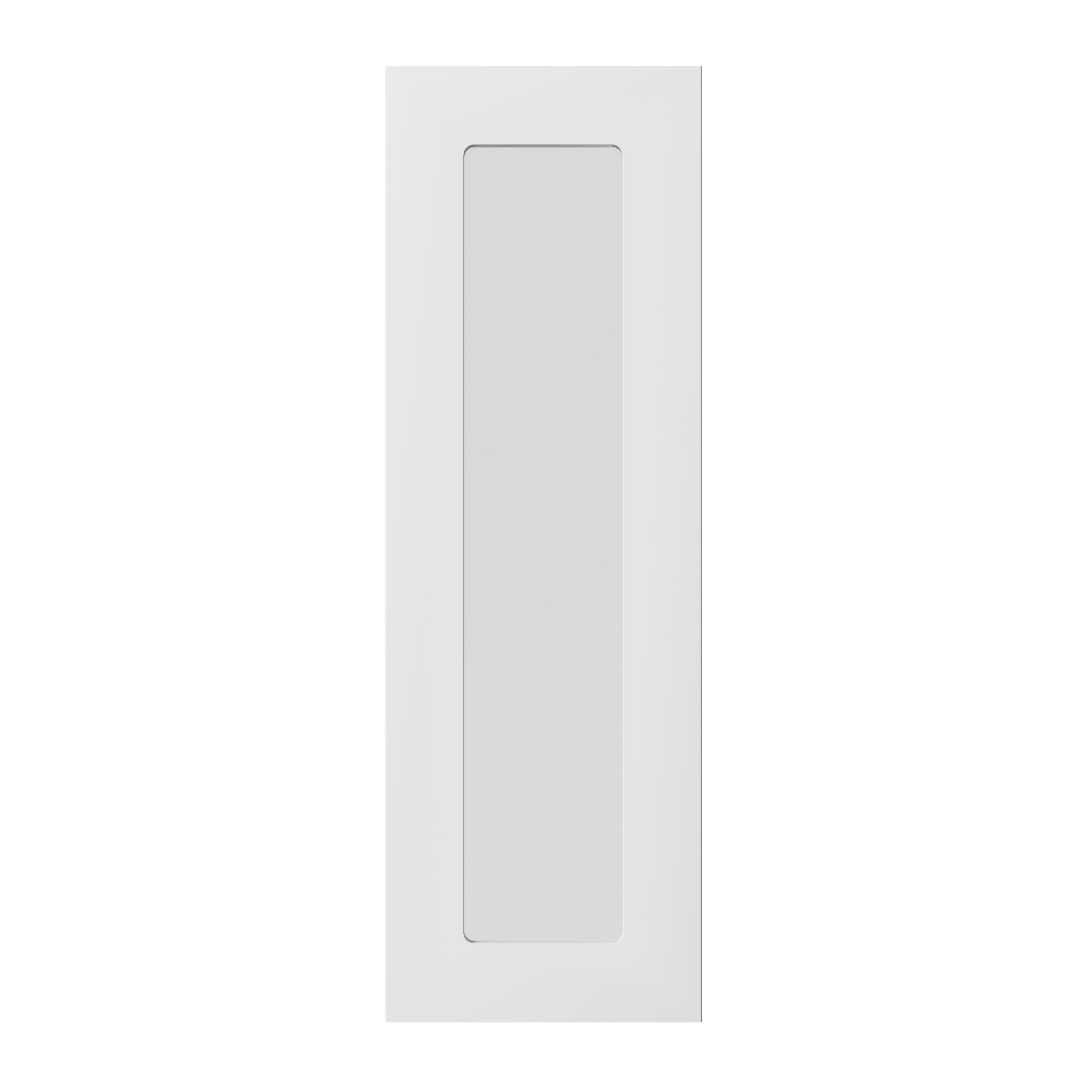 GoodHome Artemisia Matt white Glazed Tall glazed Cabinet door (W)300mm (H)895mm (T)18mm