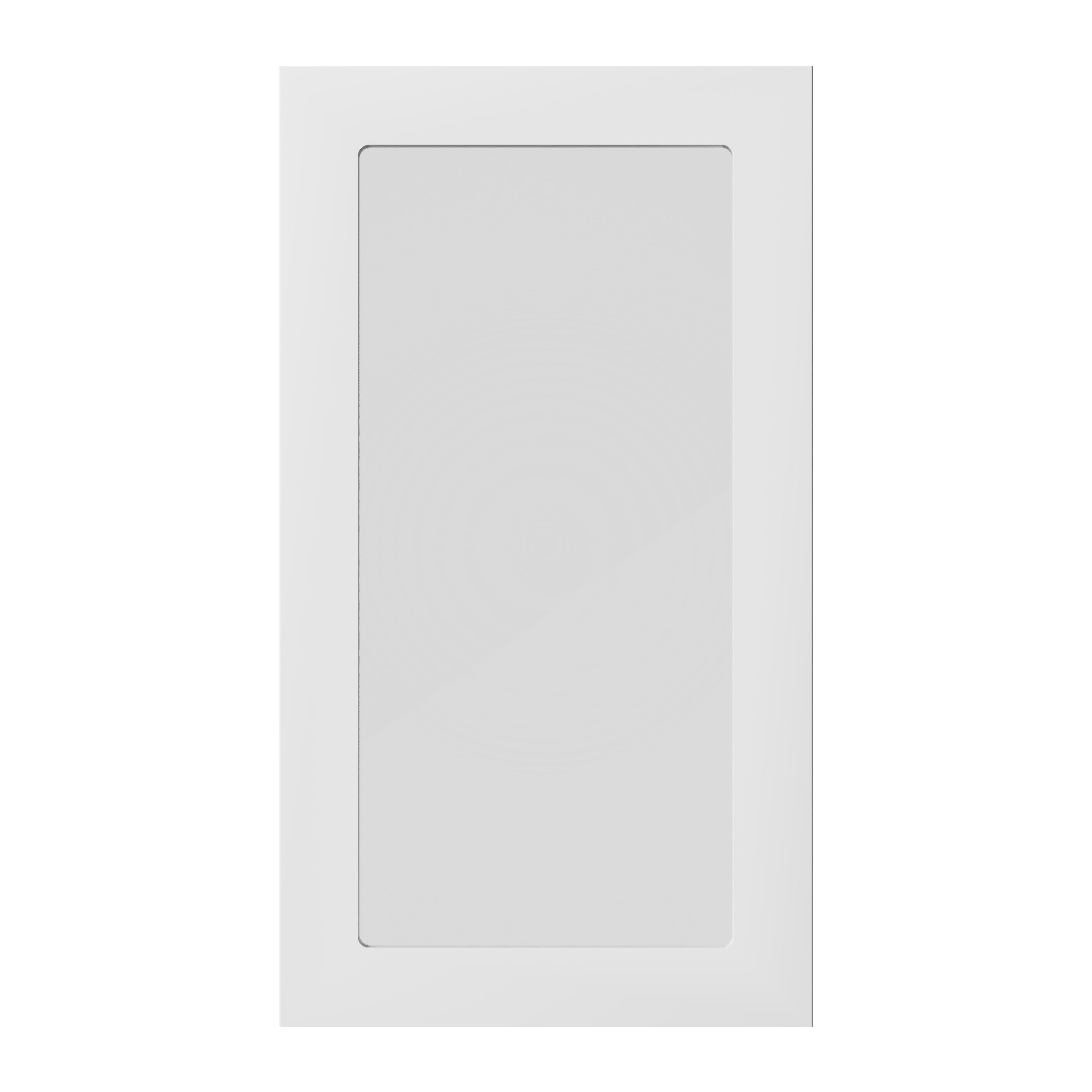 GoodHome Artemisia Matt white Glazed Tall glazed Cabinet door (W)500mm (H)895mm (T)18mm