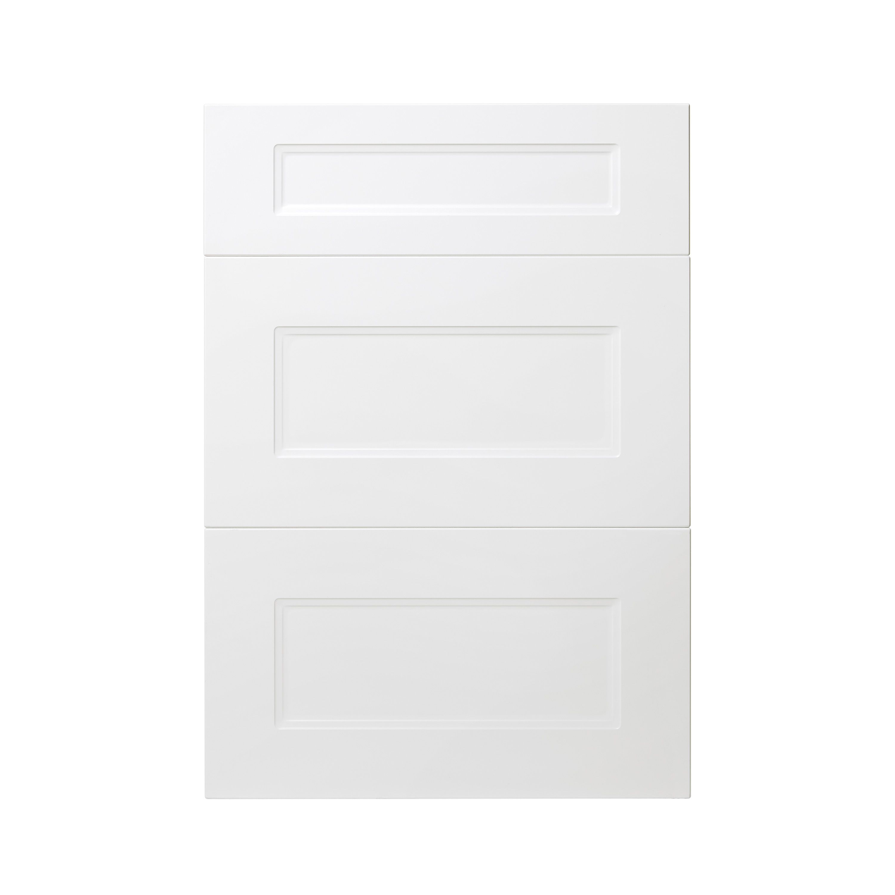 GoodHome Artemisia Matt white Matt white classic shaker Drawer front ...