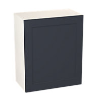 GoodHome Artemisia Midnight blue classic shaker Wall Kitchen cabinet (W)600mm (H)720mm