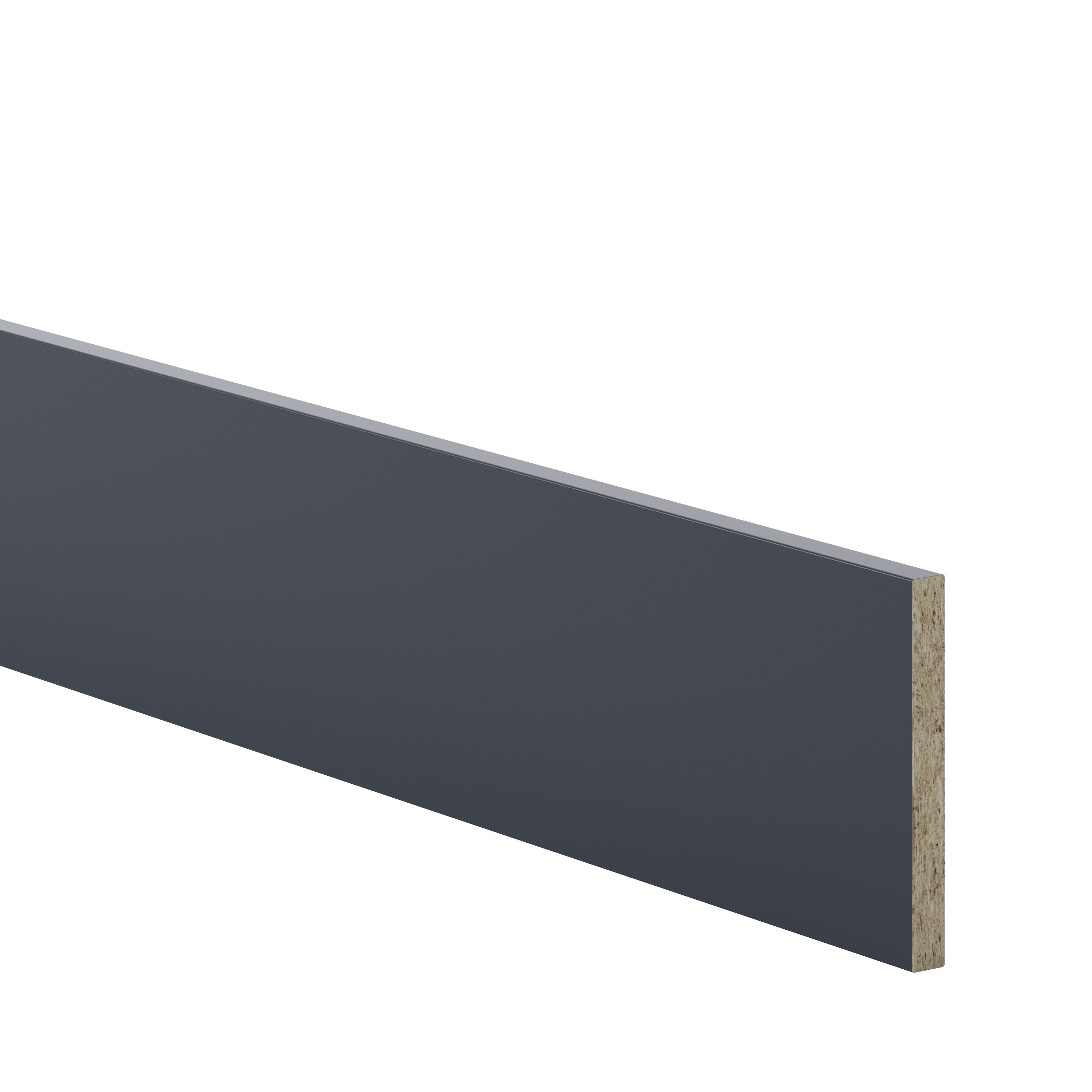 GoodHome Artemisia Midnight Blue Square edge Plinth, (L)2400mm