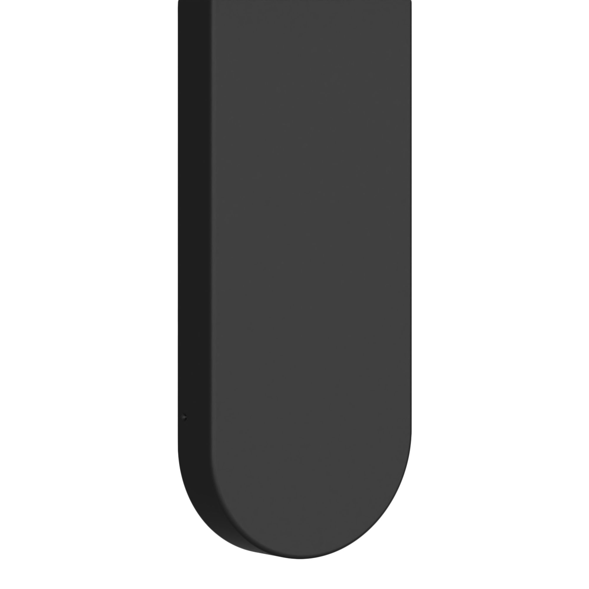 GoodHome Arzh Black Aluminium alloy & steel Straight Door handle (L)123.5mm (D)68mm
