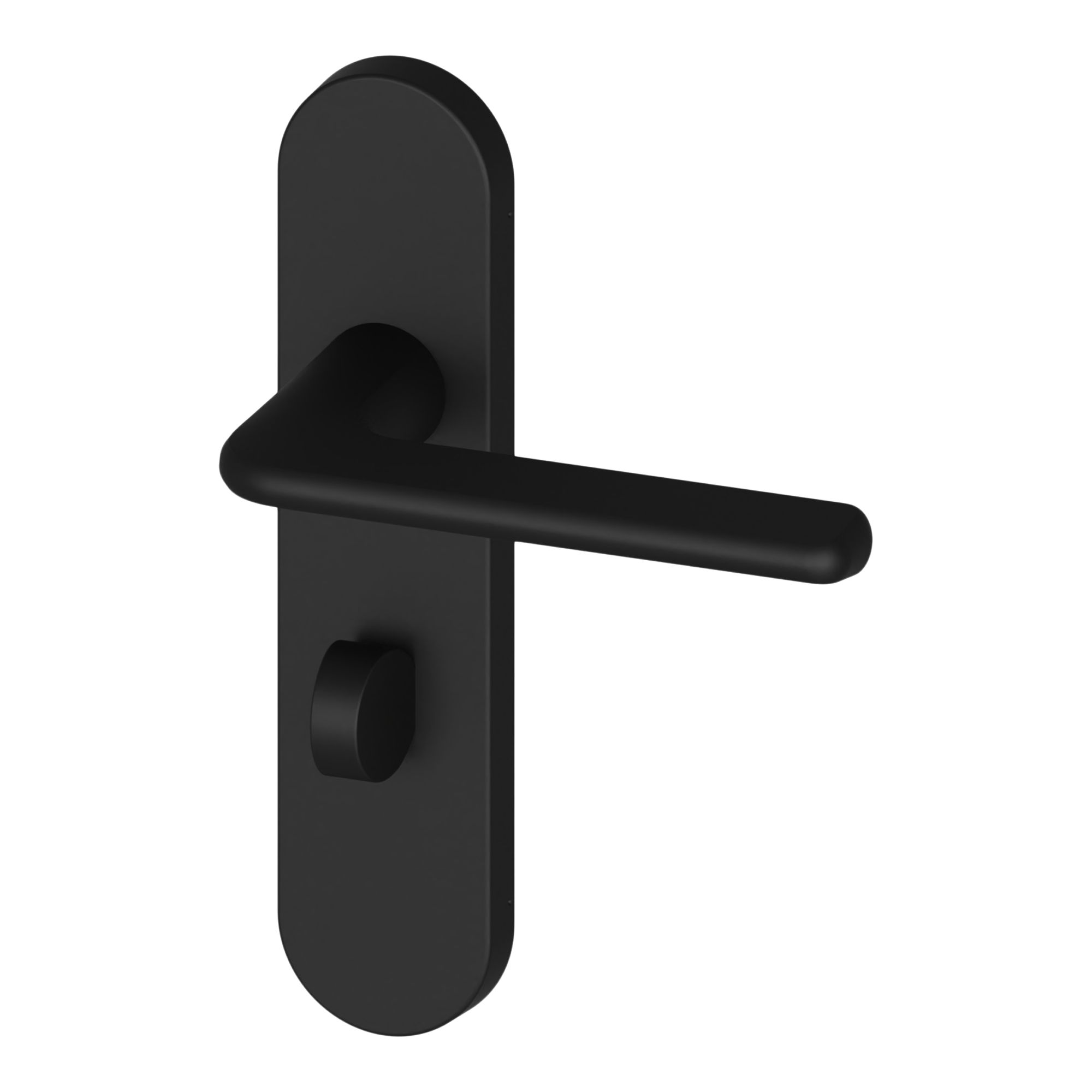 GoodHome Arzh Black Straight WC Door handle (L)123.5mm (D)68mm Pair