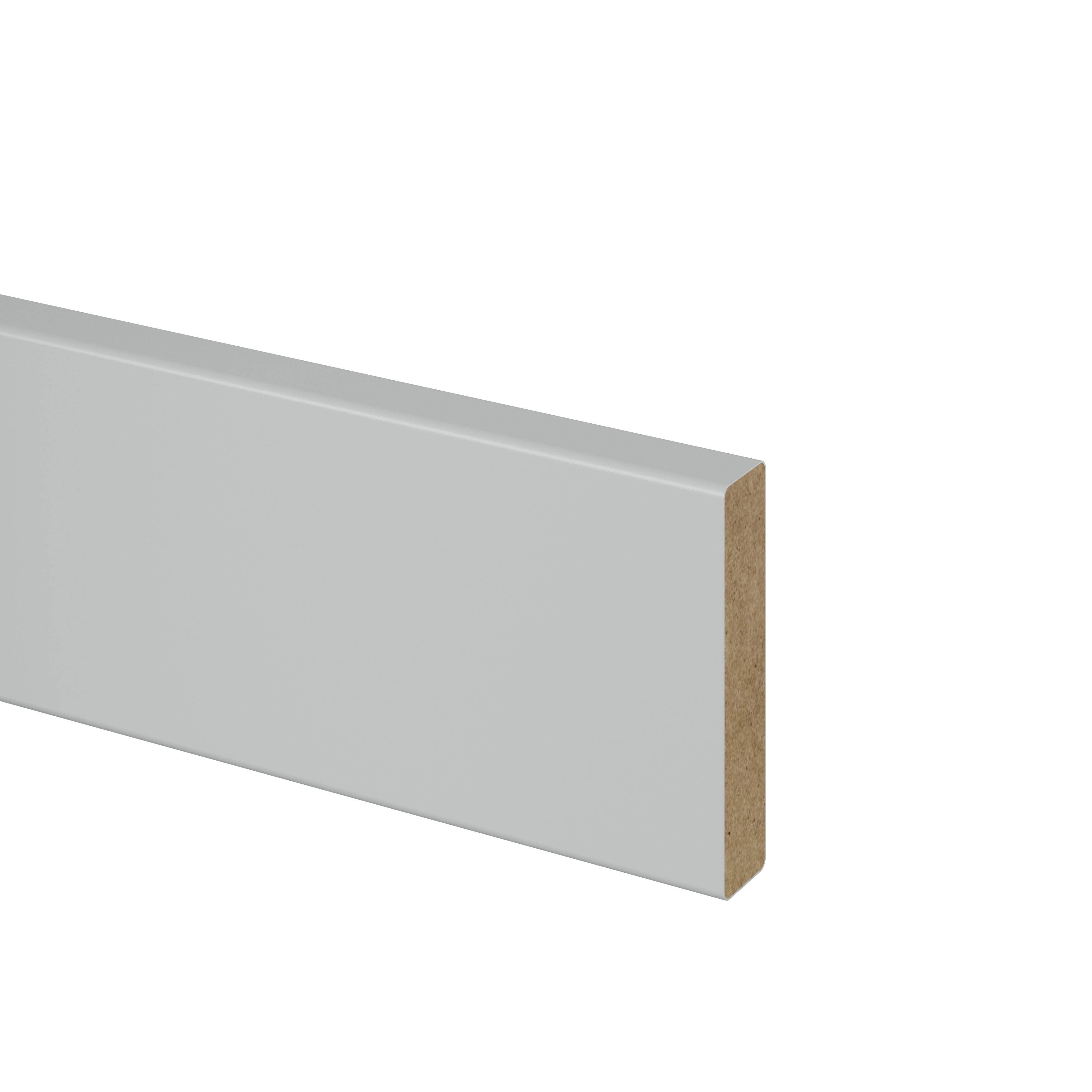 GoodHome Ashmead Matt dove grey Smooth Cornice & pelmet, (L)2400mm (H)16mm