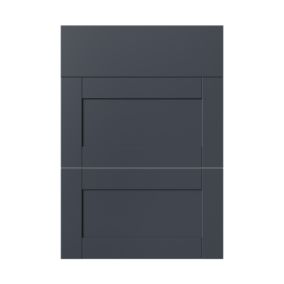 GoodHome Ashmead Matt midnight blue 3 drawer cabinet front (H)715mm (W)497mm (T)16mm