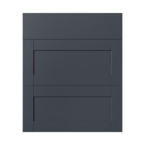 GoodHome Ashmead Matt midnight blue 3 drawer cabinet front (H)715mm (W)597mm (T)16mm