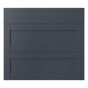 GoodHome Ashmead Matt midnight blue 3 drawer cabinet front (H)715mm (W)797mm (T)16mm