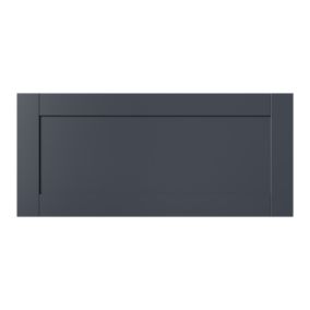 GoodHome Ashmead Matt midnight blue Drawer front, bridging & bi fold door, (W)800mm (H)356mm (T)16mm