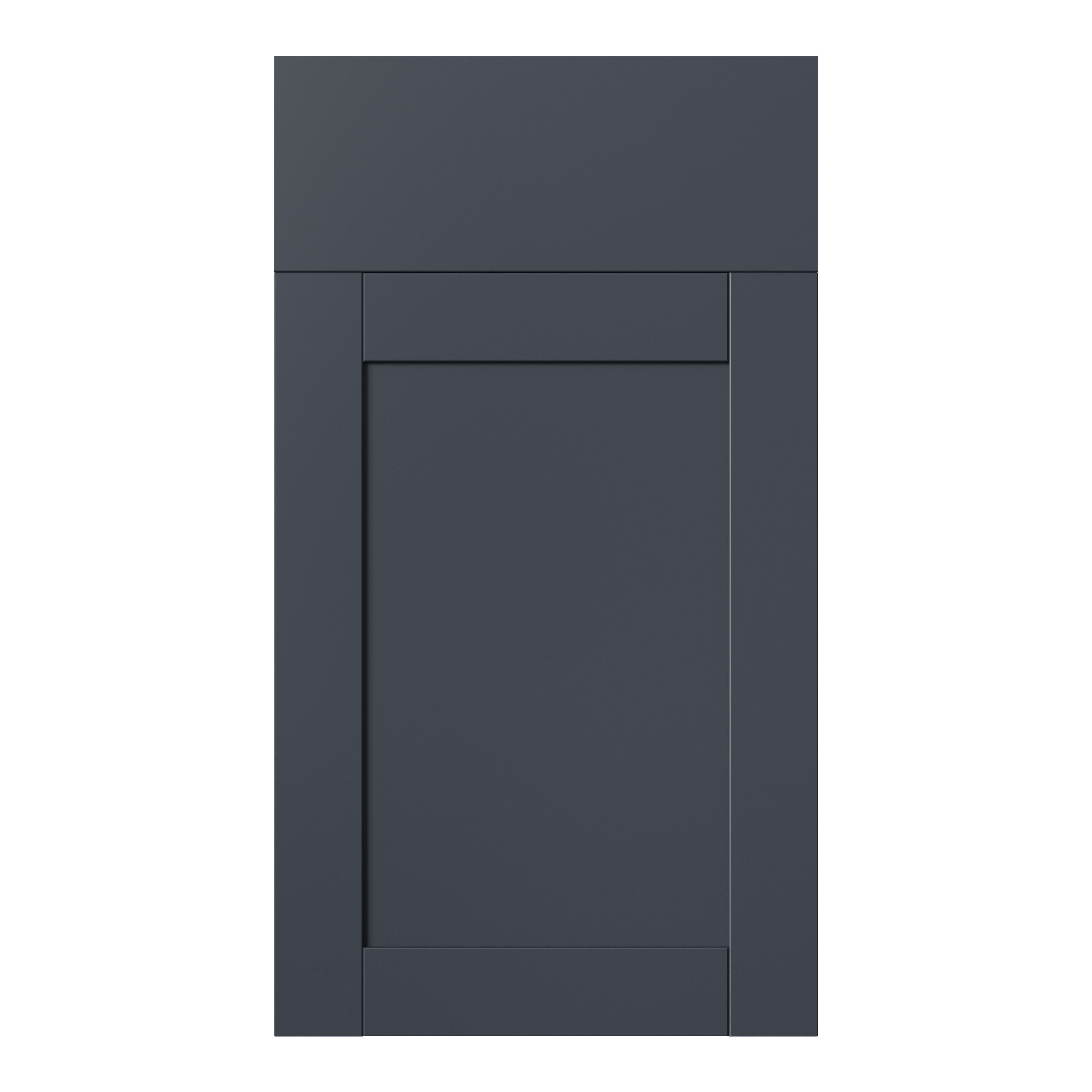 GoodHome Ashmead Matt midnight blue Drawerline Cabinet door (W)400mm (H)715mm (T)16mm