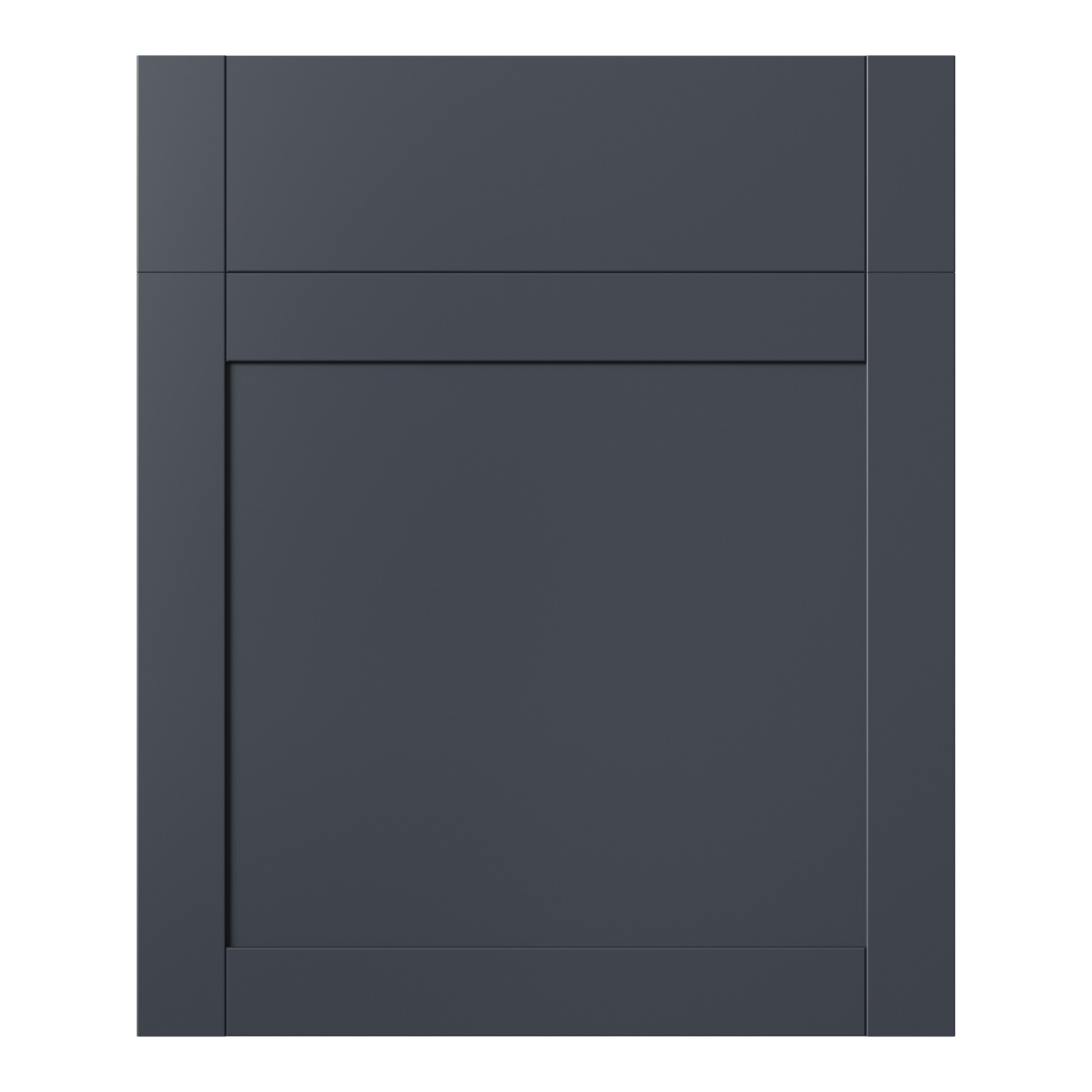 GoodHome Ashmead Matt midnight blue Drawerline Cabinet door (W)600mm (H)715mm (T)16mm