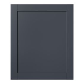 GoodHome Ashmead Matt midnight blue Highline Cabinet door (W)600mm (H)715mm (T)16mm