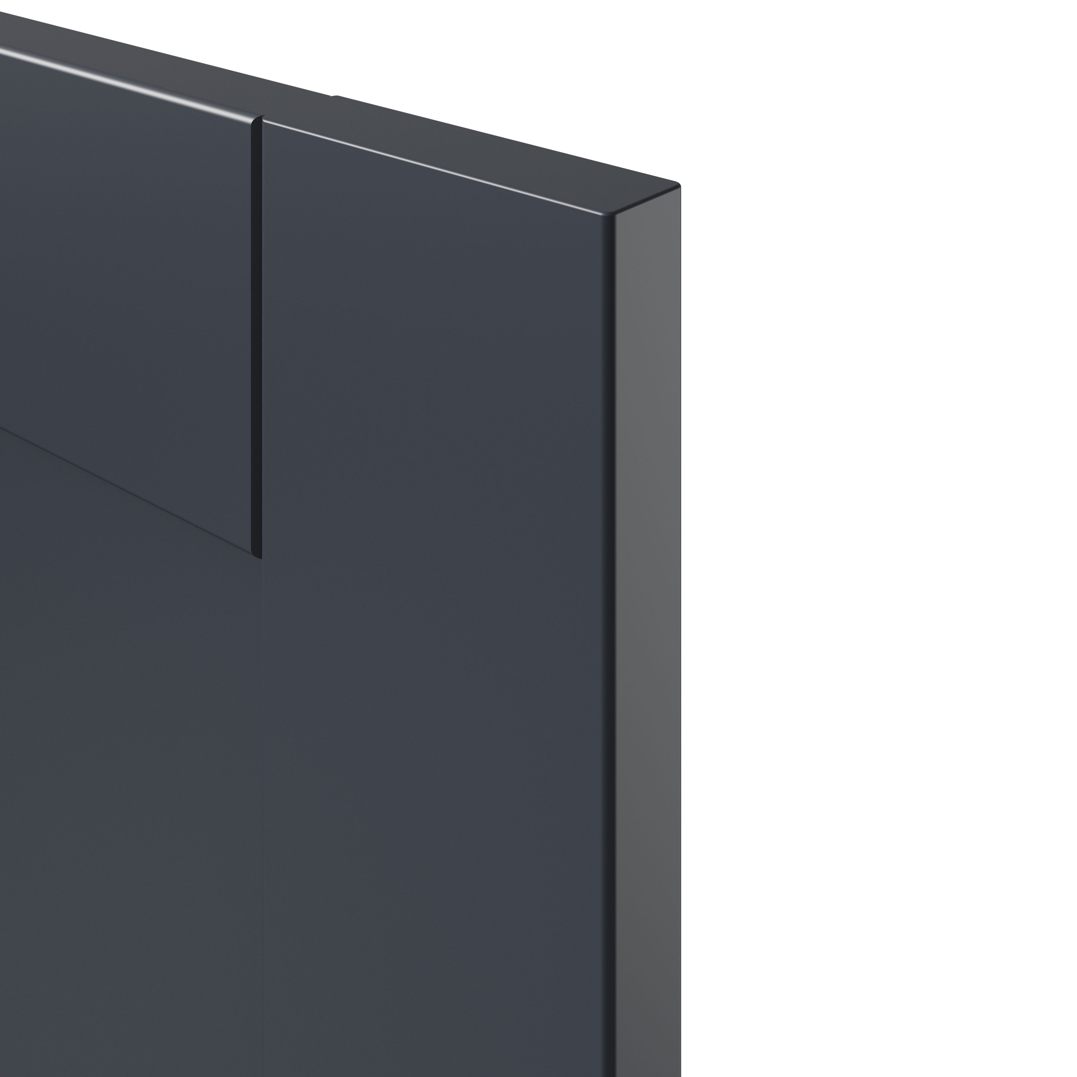 GoodHome Ashmead Matt midnight blue Highline Cabinet door (W)600mm (H)715mm (T)16mm
