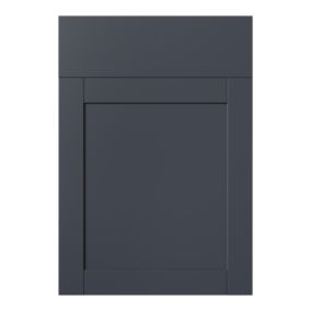 GoodHome Ashmead Matt midnight blue Shaker Drawerline Cabinet door (W)500mm (H)715mm (T)16mm