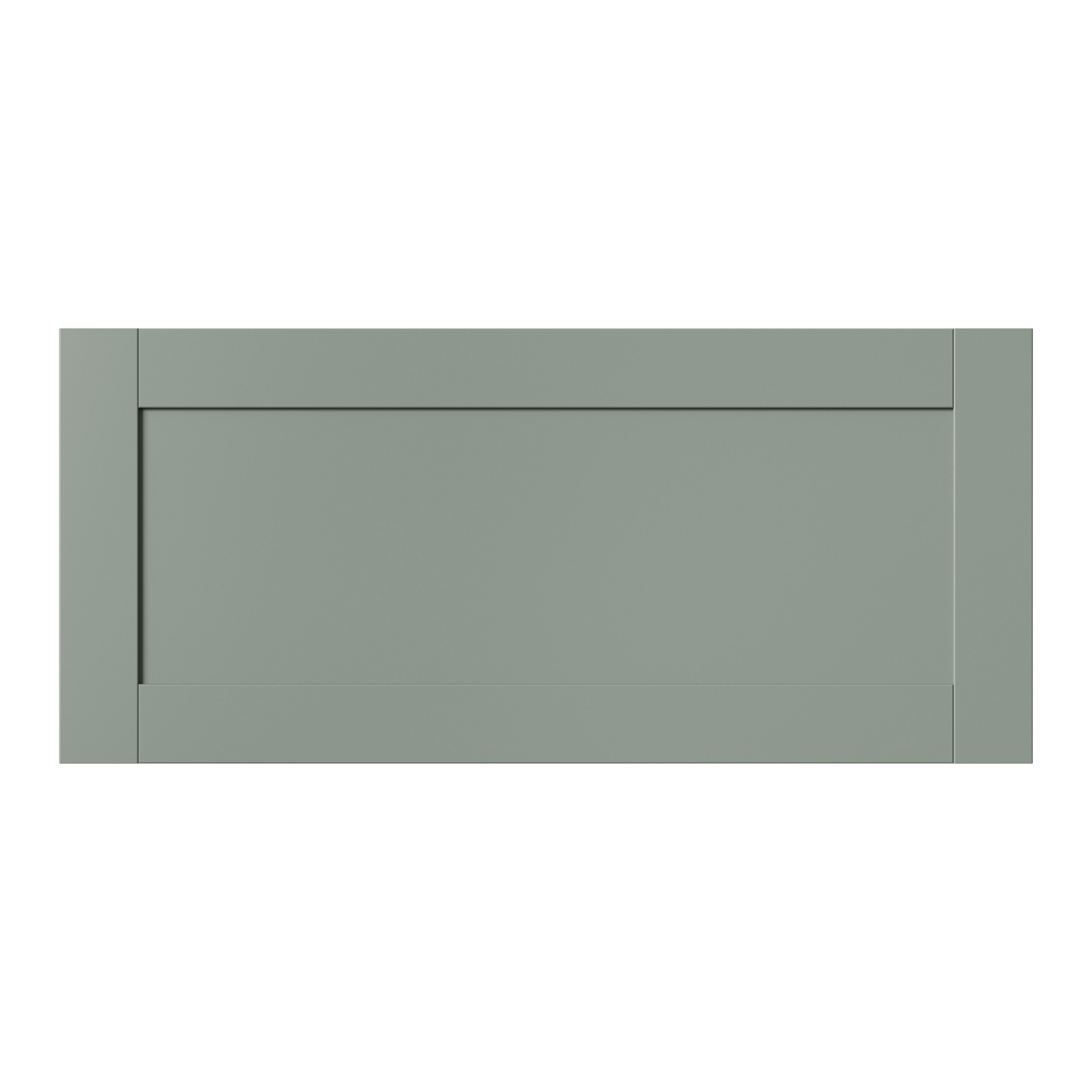 GoodHome Ashmead Matt reed green Drawer front, bridging & bi fold door, (W)800mm (H)356mm (T)16mm