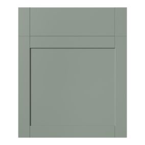 GoodHome Ashmead Matt reed green Drawerline Cabinet door (W)600mm (H)715mm (T)16mm