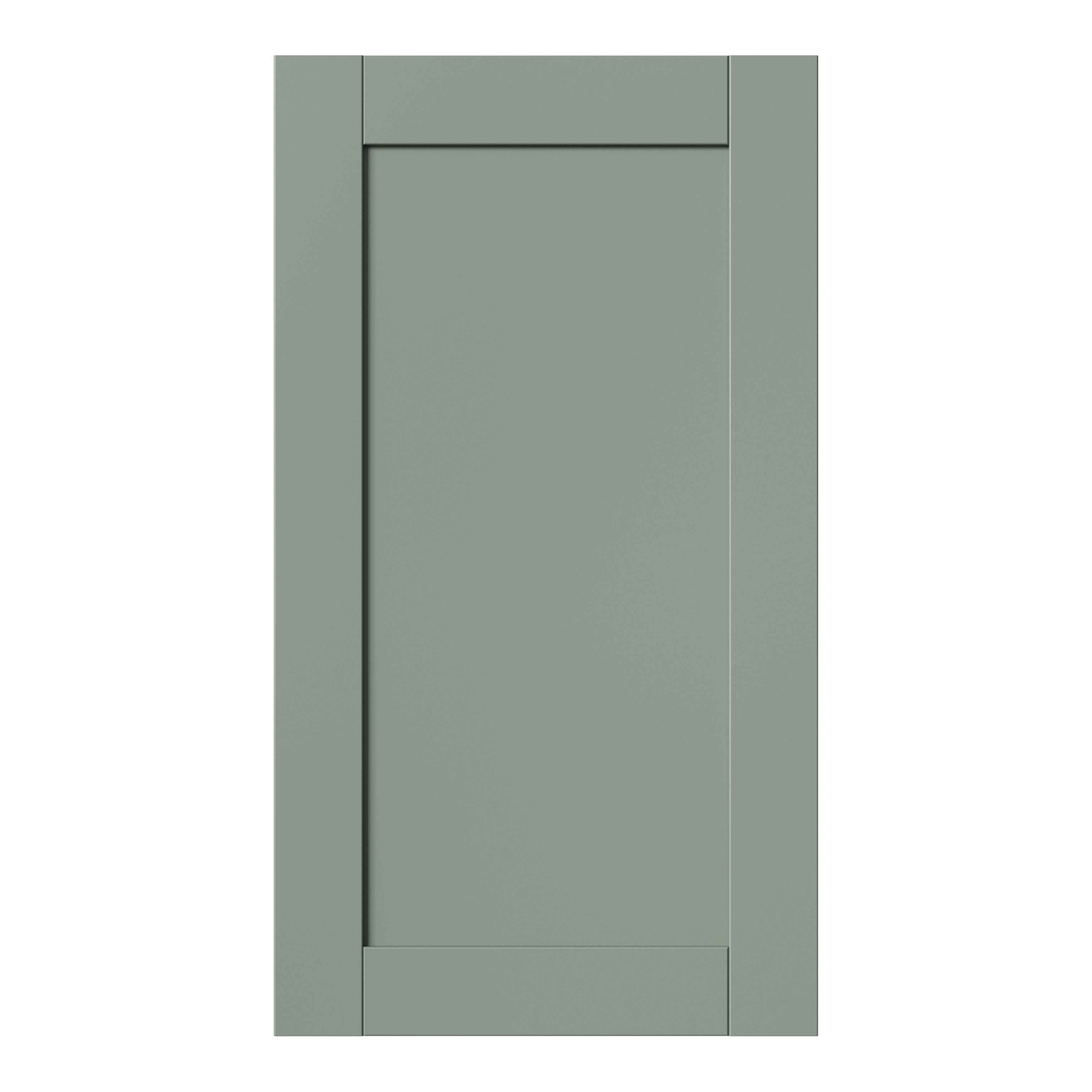 GoodHome Ashmead Matt reed green Highline Cabinet door (W)400mm (H)715mm (T)16mm