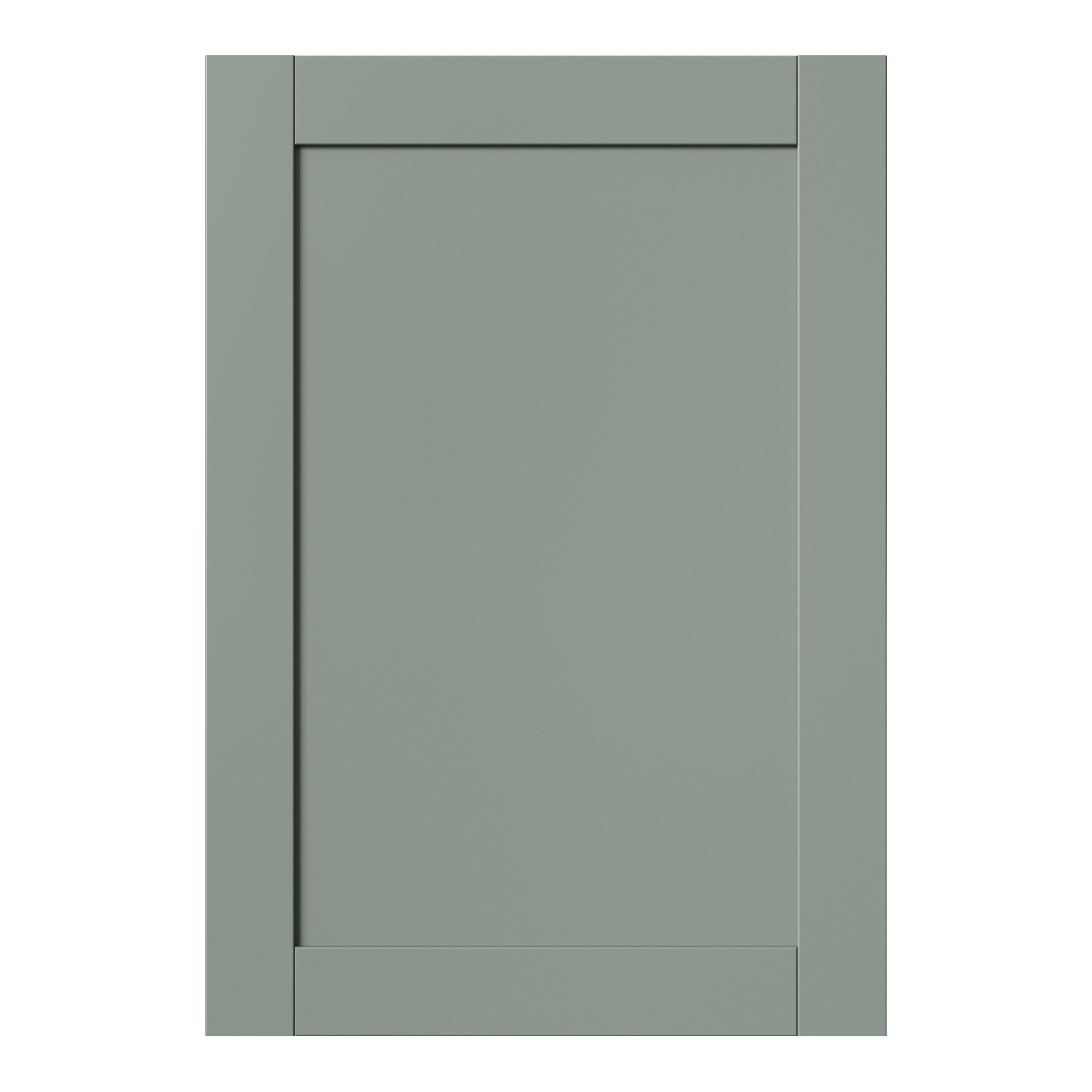 GoodHome Ashmead Matt reed green Highline Cabinet door (W)500mm (H)715mm (T)16mm