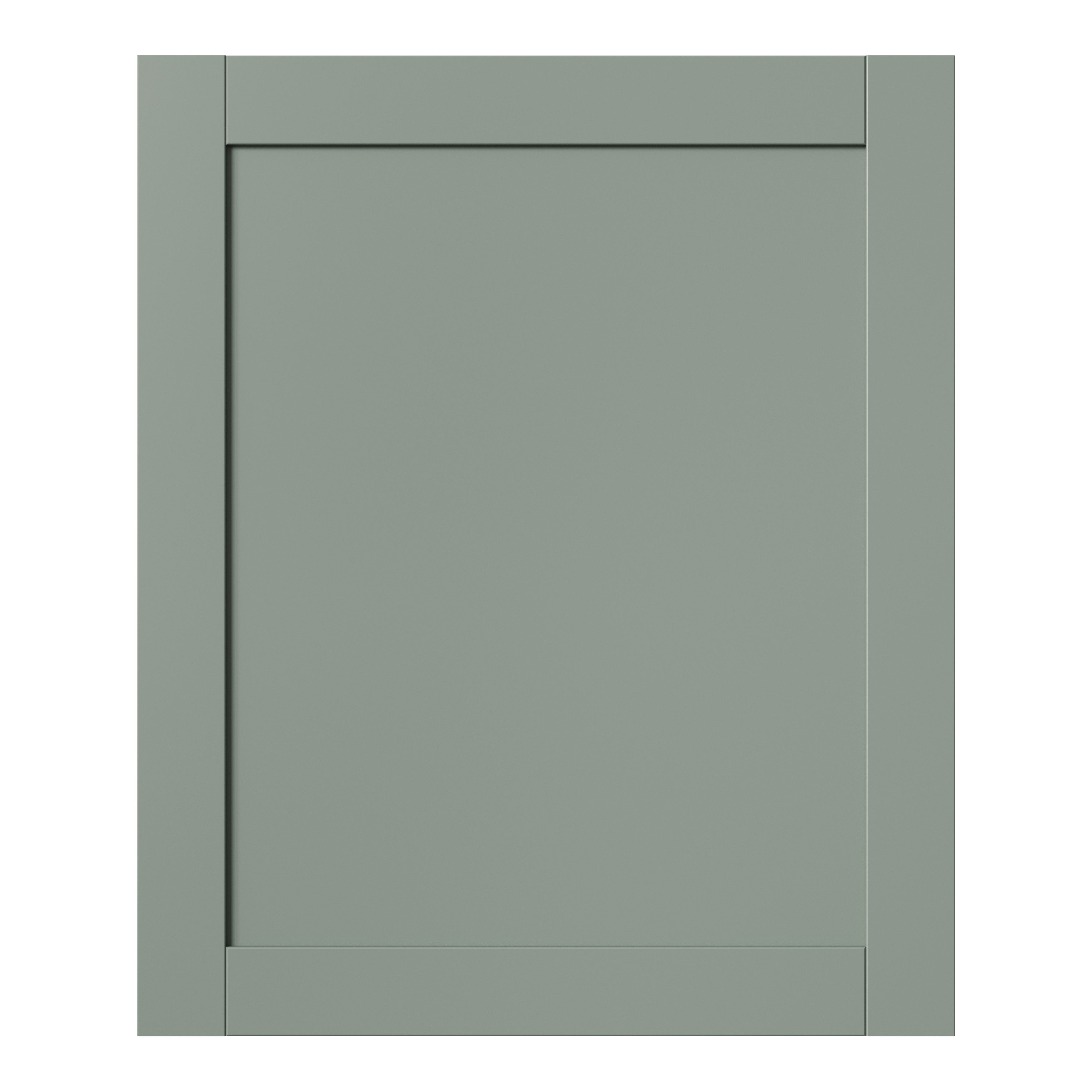 GoodHome Ashmead Matt reed green Highline Cabinet door (W)600mm (H)715mm (T)16mm