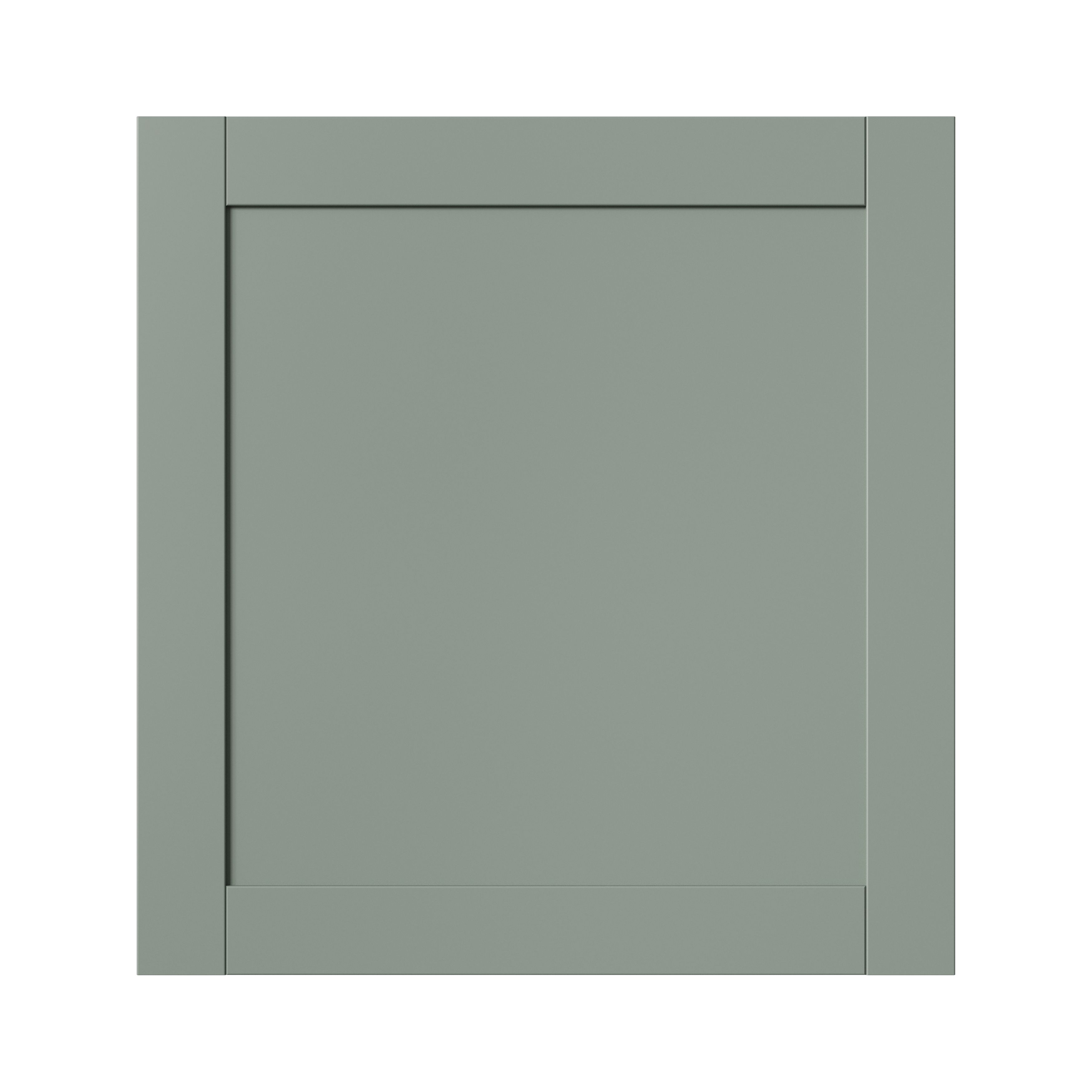 GoodHome Ashmead Matt reed green Shaker Appliance Cabinet door (W)600mm (H)626mm (T)16mm