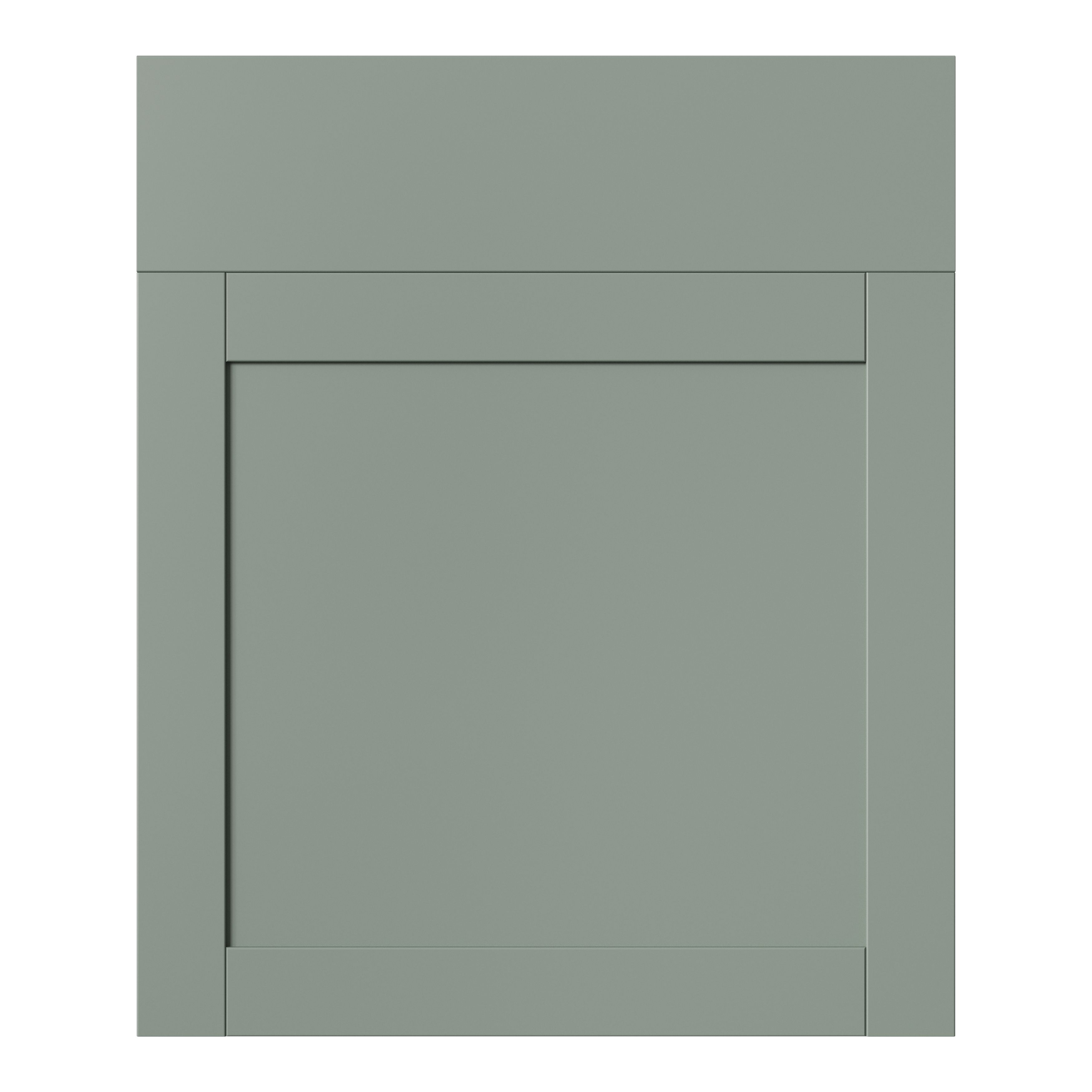 GoodHome Ashmead Matt reed green Shaker Drawerline door (W