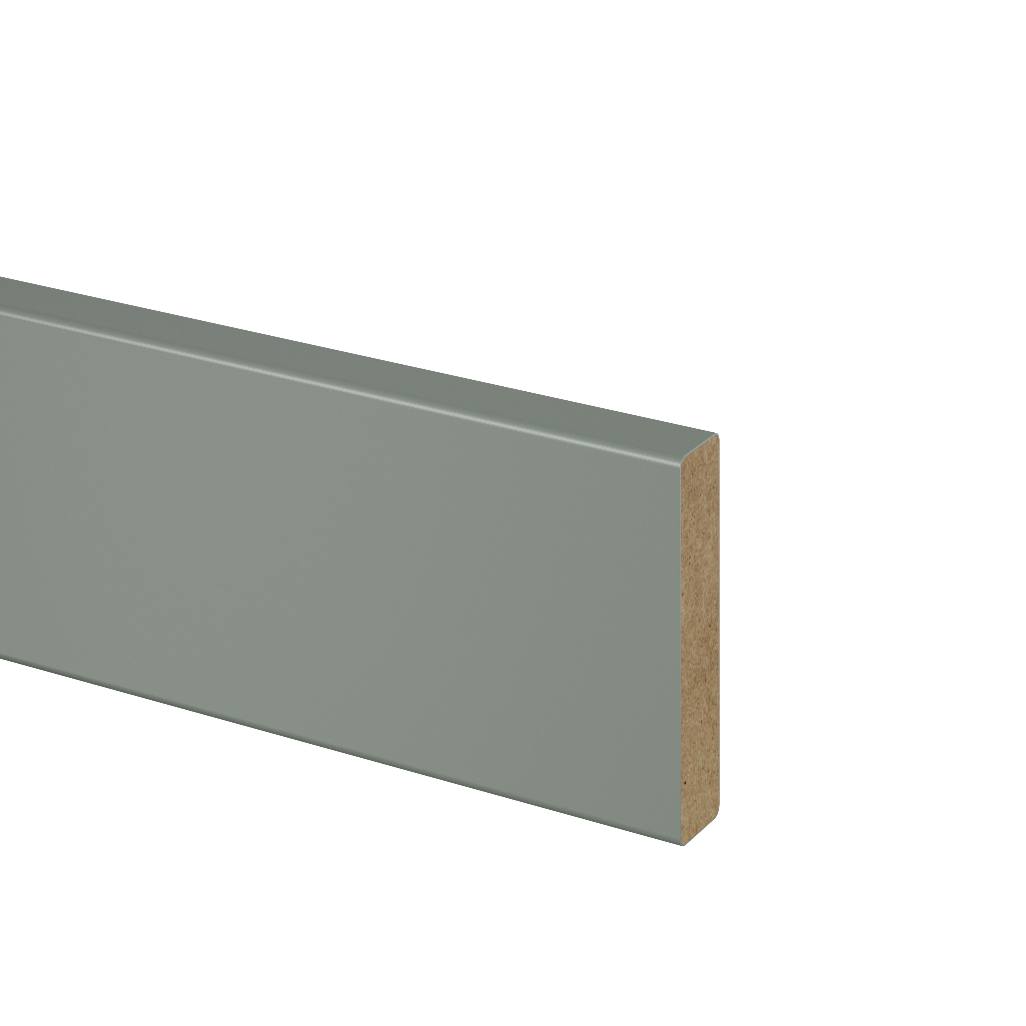 GoodHome Ashmead Matt reed green Straight Smooth Cornice & pelmet, (L)2400mm (H)16mm