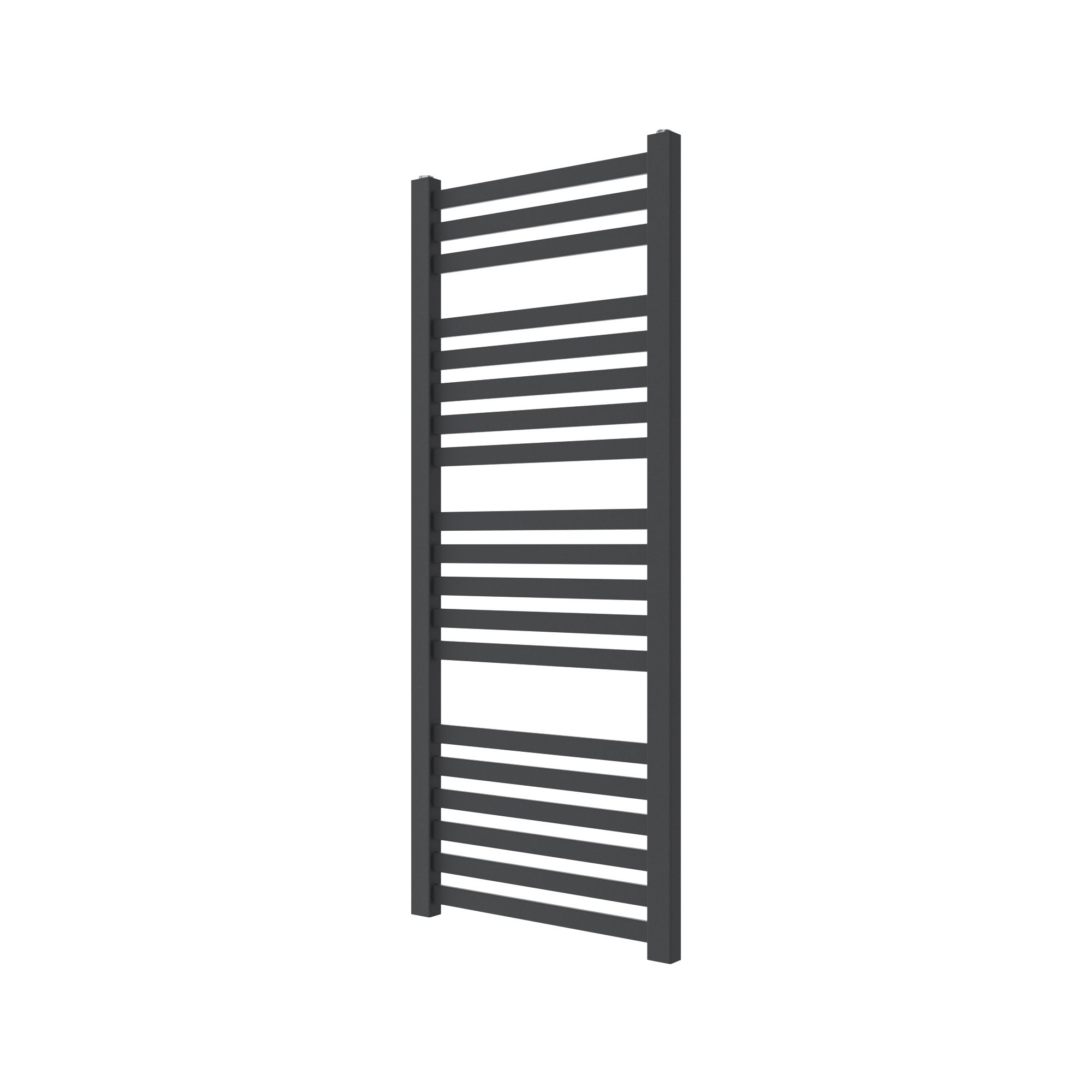 GoodHome Aspley Vertical Towel radiator, Anthracite (W)480mm (H)1150mm