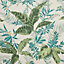 GoodHome Astilbe Green Botanical Embossed Wallpaper