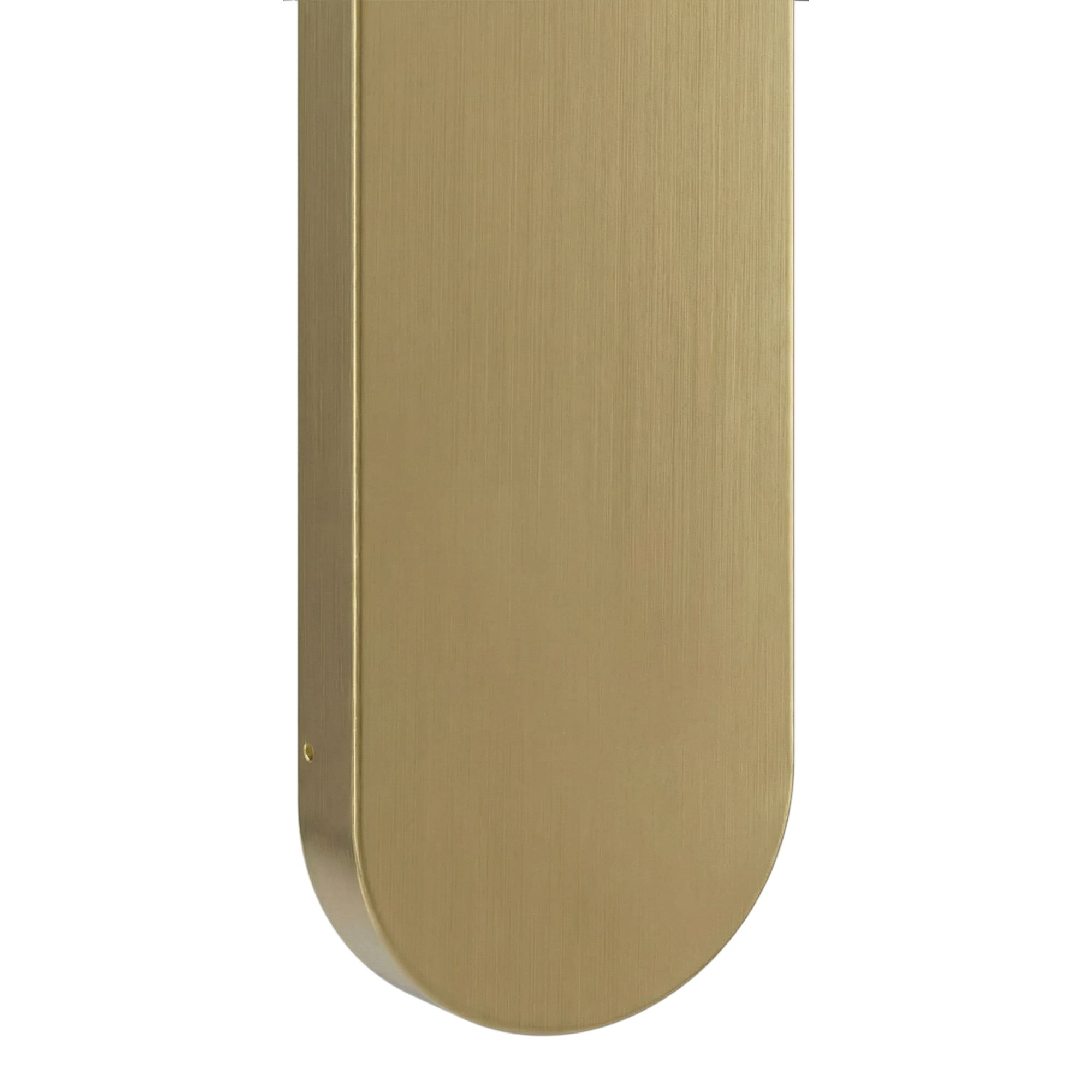 GoodHome Astraz Brushed Brass effect Straight Latch Door handle (L)130mm (D)58mm Pair