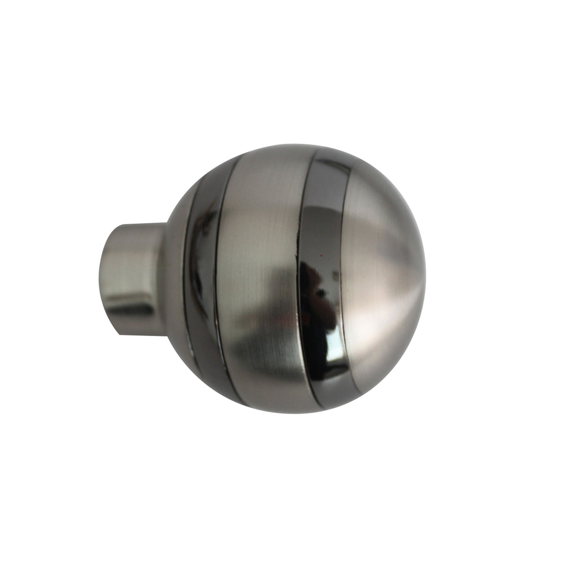 GoodHome Athens Brushed Grey Nickel effect Metal Ball Curtain pole finial (Dia)19mm