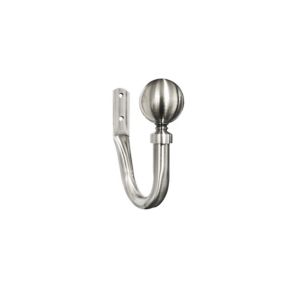GoodHome Athens Brushed Nickel effect Ball Curtain hold back, Set of 2