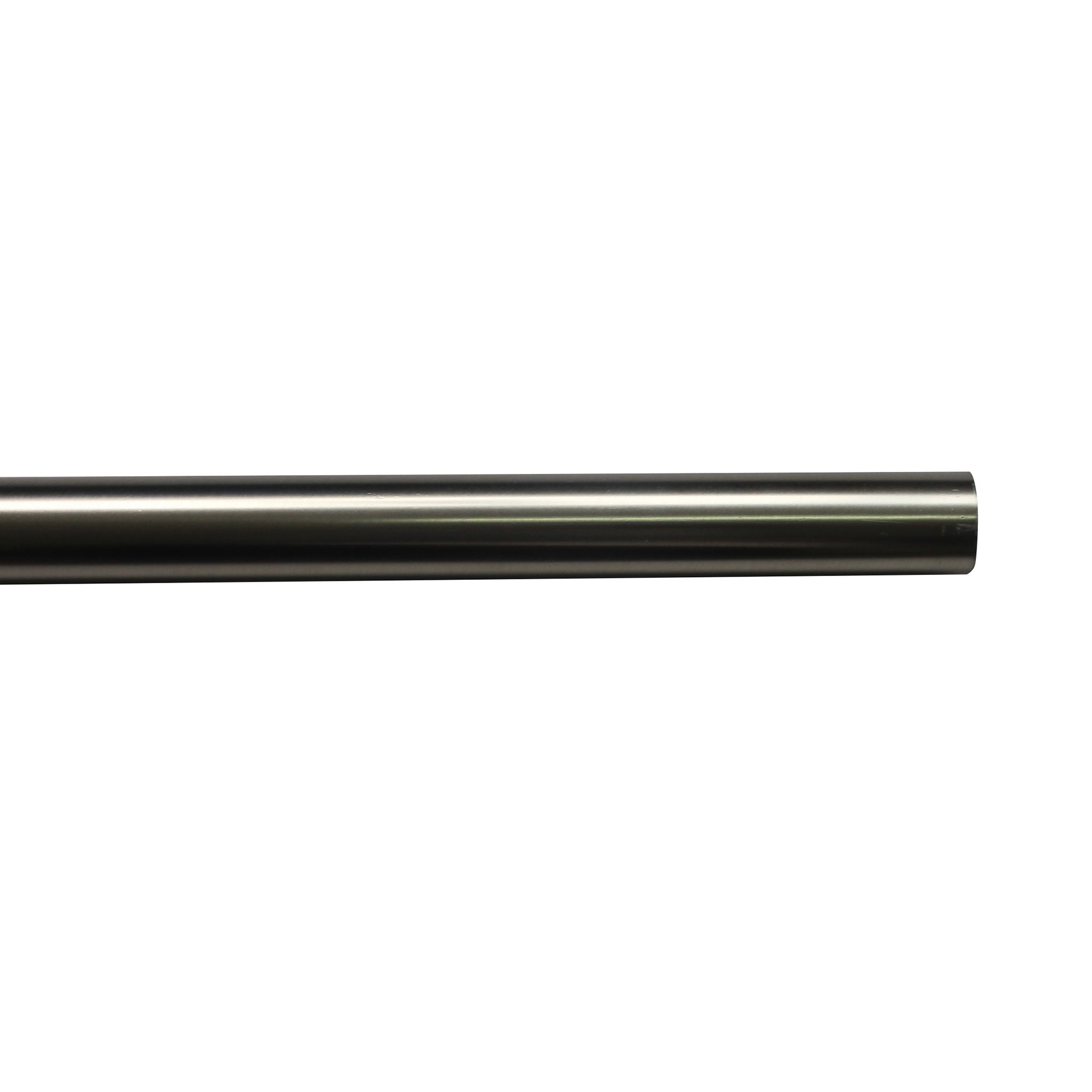 GoodHome Athens Gloss Grey Brushed nickel effect Curtain pole, (L)2.5m (Dia)28mm