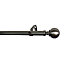 GoodHome Athens Grey Brushed nickel effect Extendable Ball Curtain pole Set, (L)1200mm-2100mm (Dia)28mm
