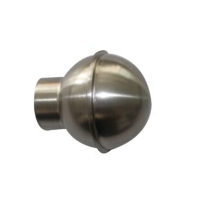 GoodHome Athens Grey Brushed nickel effect Metal Ball Curtain pole finial (Dia)28mm