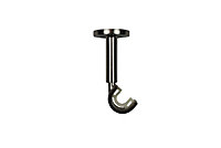 GoodHome Athens Grey Brushed nickel effect Metal Ceiling extendable Curtain pole bracket