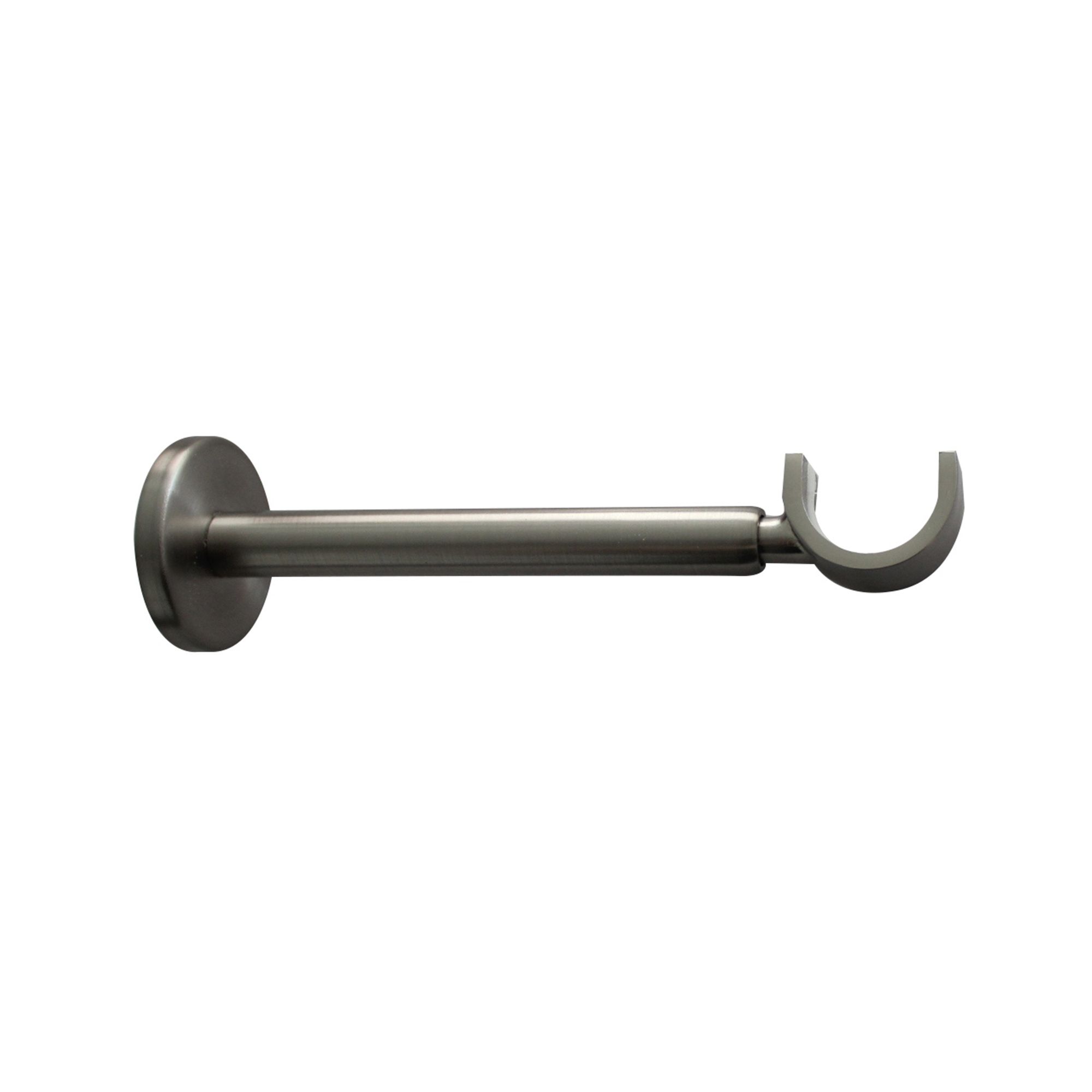 GoodHome Athens Grey Brushed nickel effect Metal Long extendable
