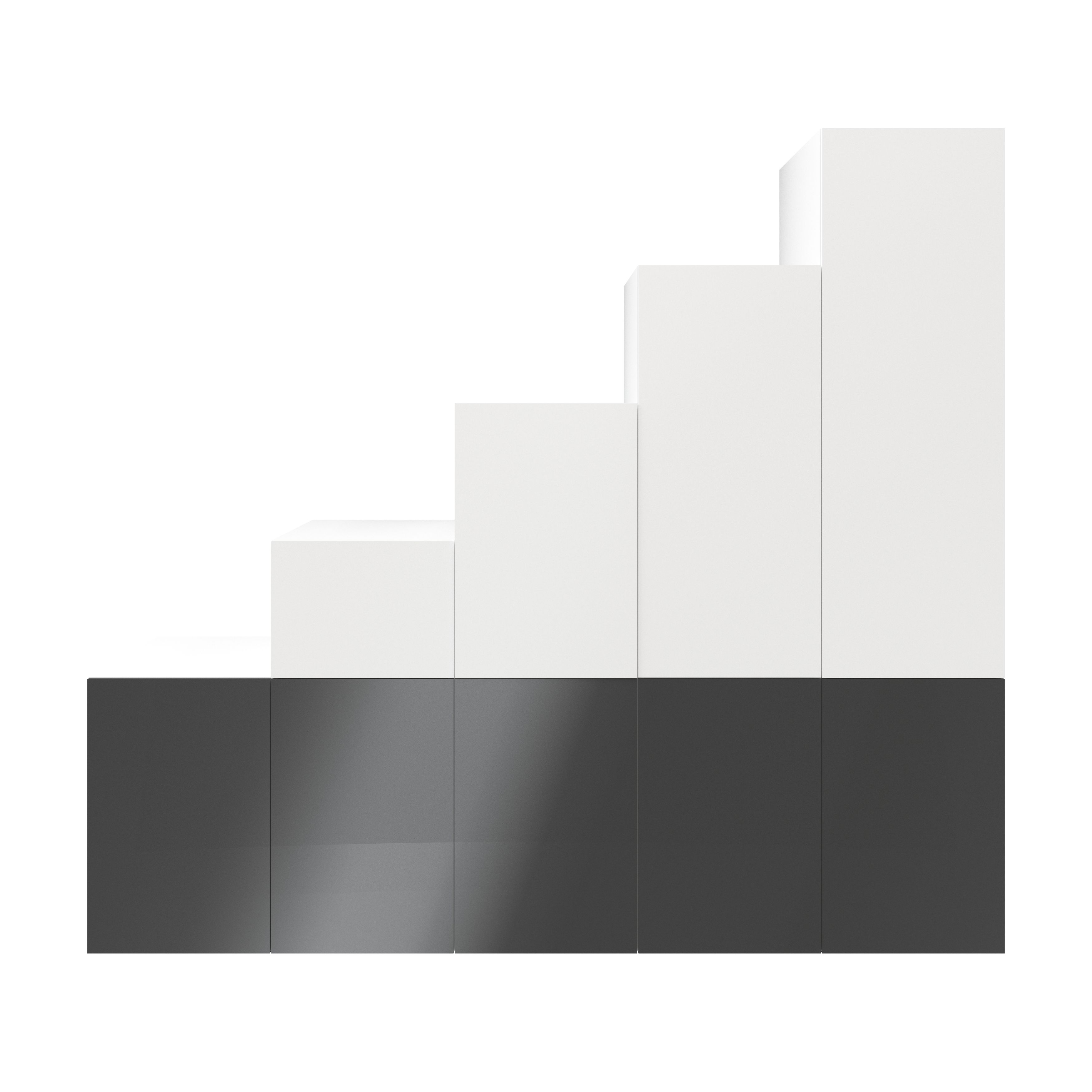 GoodHome Atomia Freestanding Anthracite & white Bedroom storage unit (H