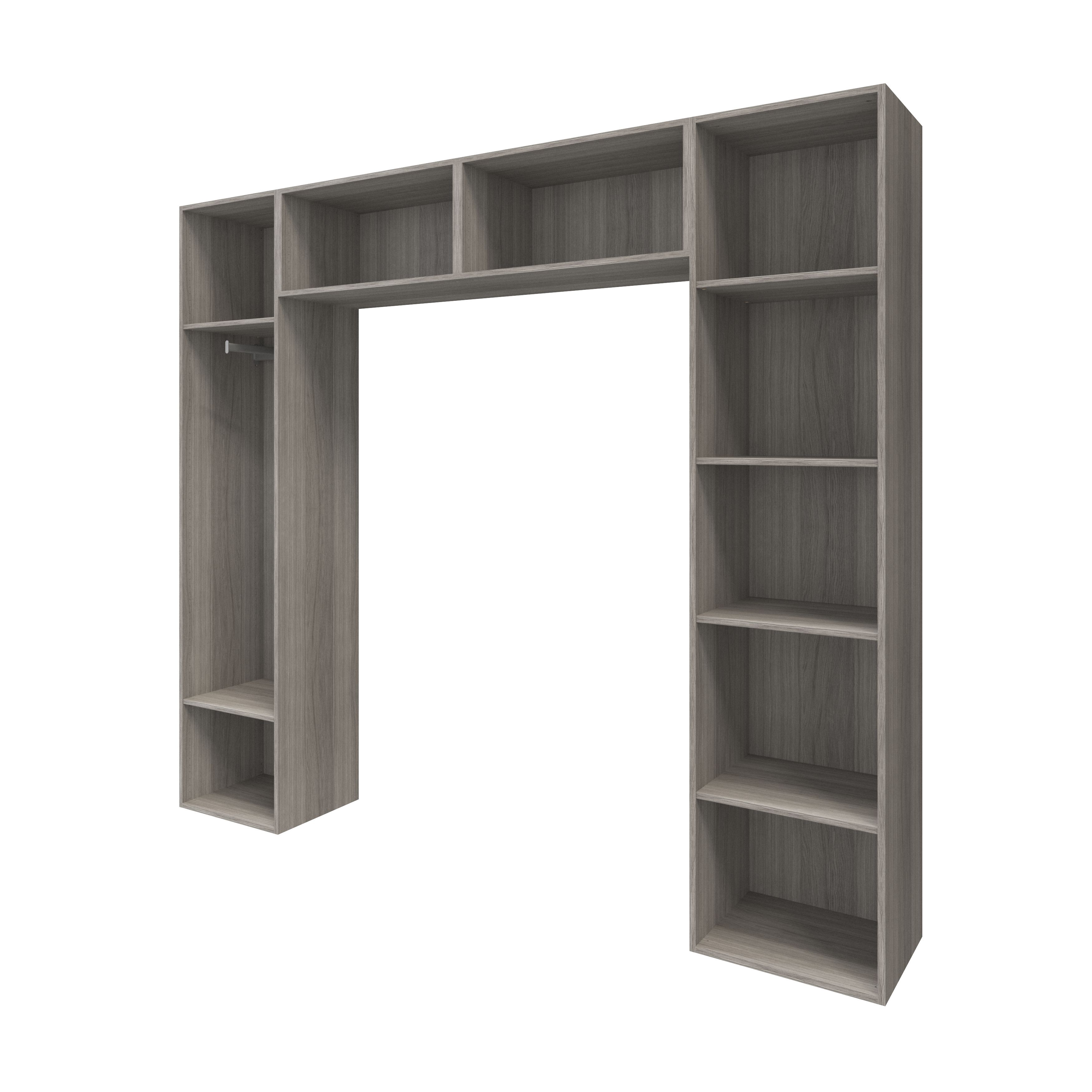 GoodHome Atomia Freestanding Grey oak effect Overhead unit (H)2250mm (W)2500mm (D)450mm