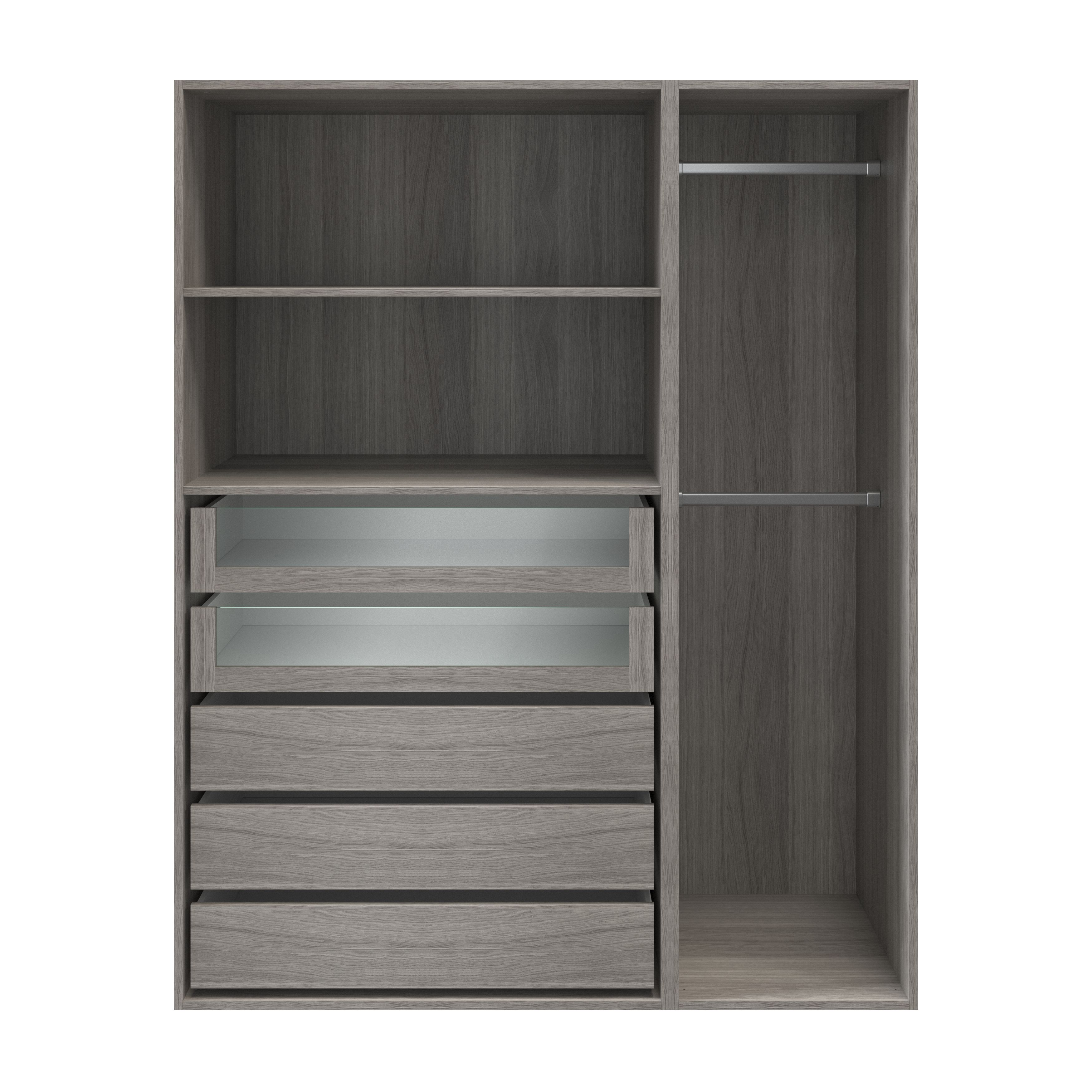 GoodHome Atomia Freestanding Grey oak effect Particle board Wardrobe clothing shoes organiser H 1875mm W