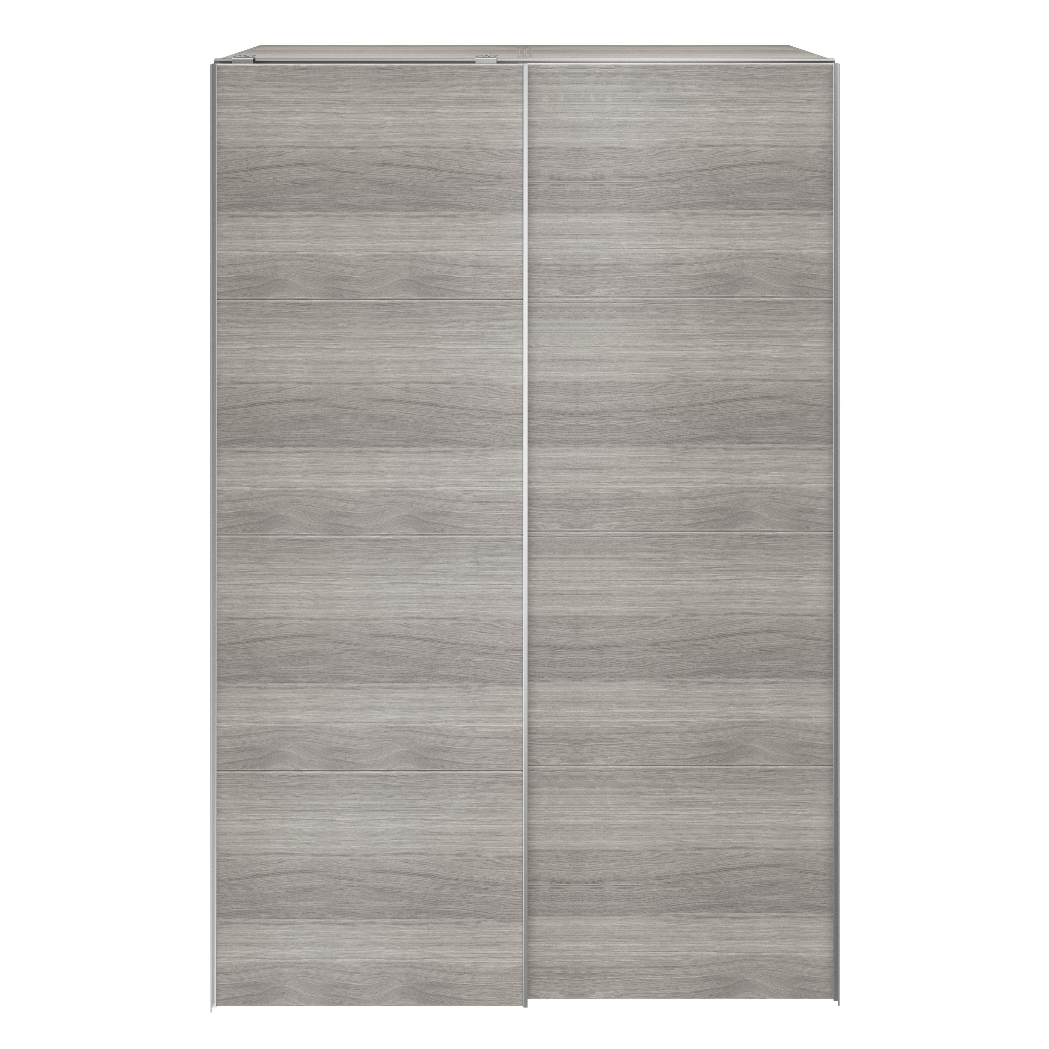 GoodHome Atomia Freestanding Grey oak effect Particle board Wardrobe (H)2250mm (W)1500mm (D)655mm