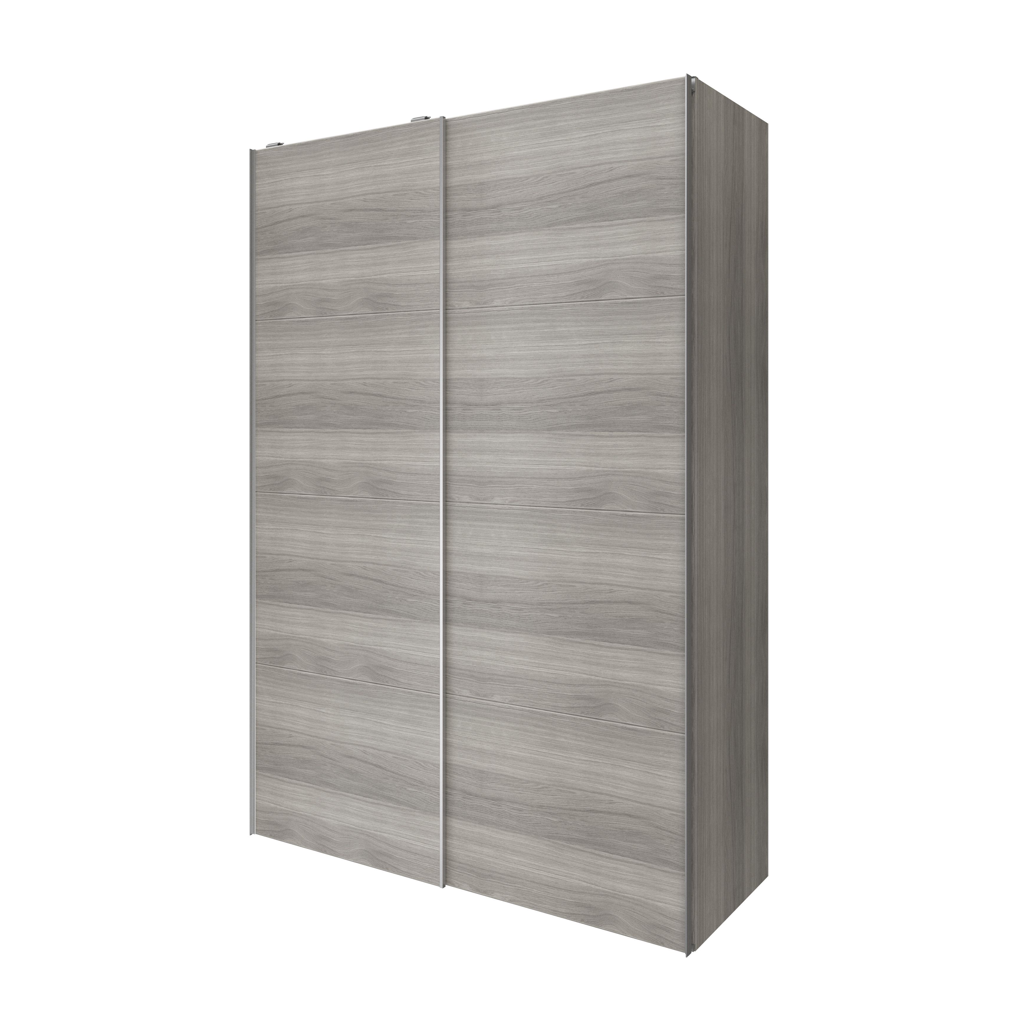 GoodHome Atomia Freestanding Grey oak effect Particle board Wardrobe (H)2250mm (W)1500mm (D)655mm