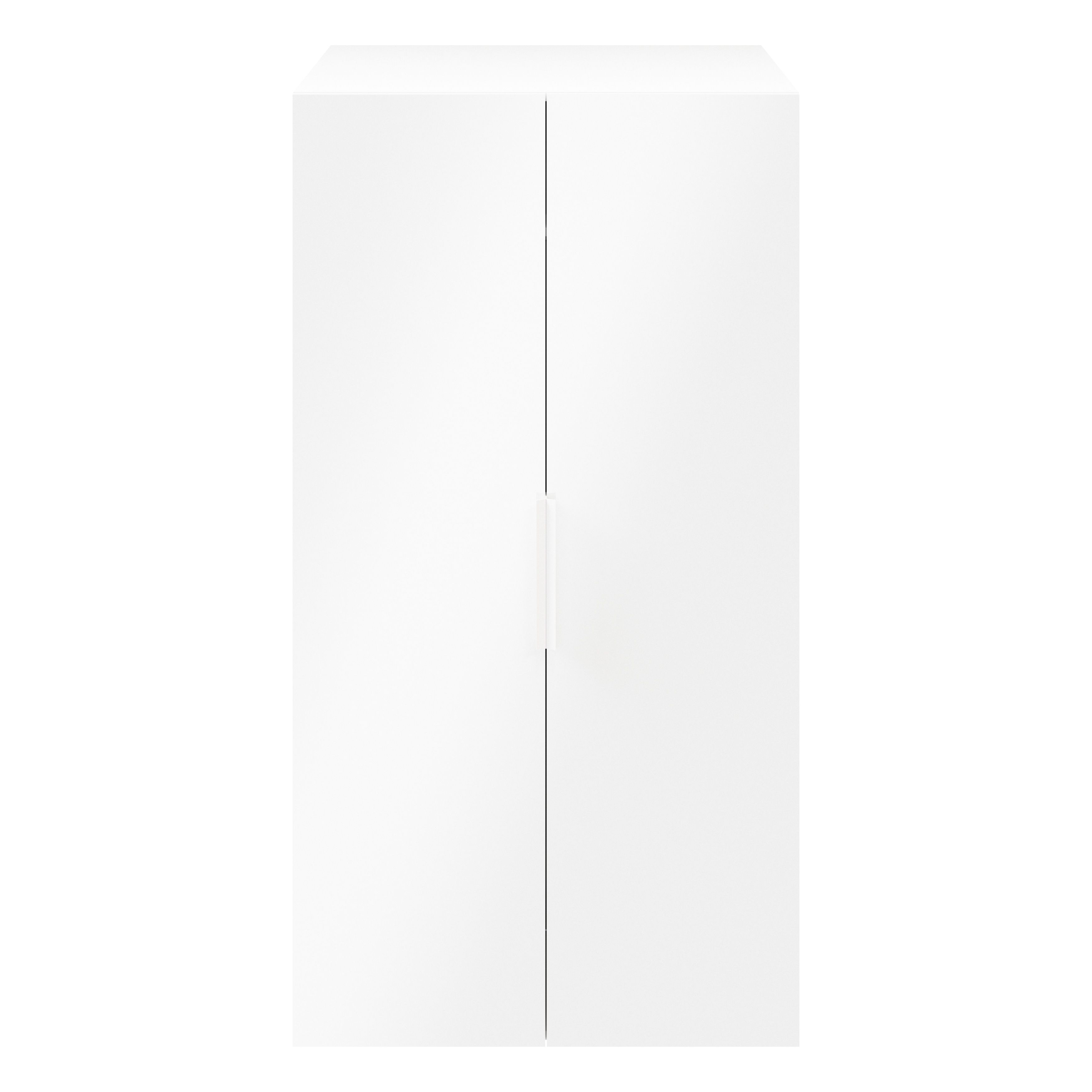 GoodHome Atomia Freestanding High gloss white Particle board Wardrobe (H)1875mm (W)1000mm (D)600mm