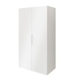 GoodHome Atomia Freestanding High gloss white Particle board Wardrobe (H)1875mm (W)1000mm (D)600mm