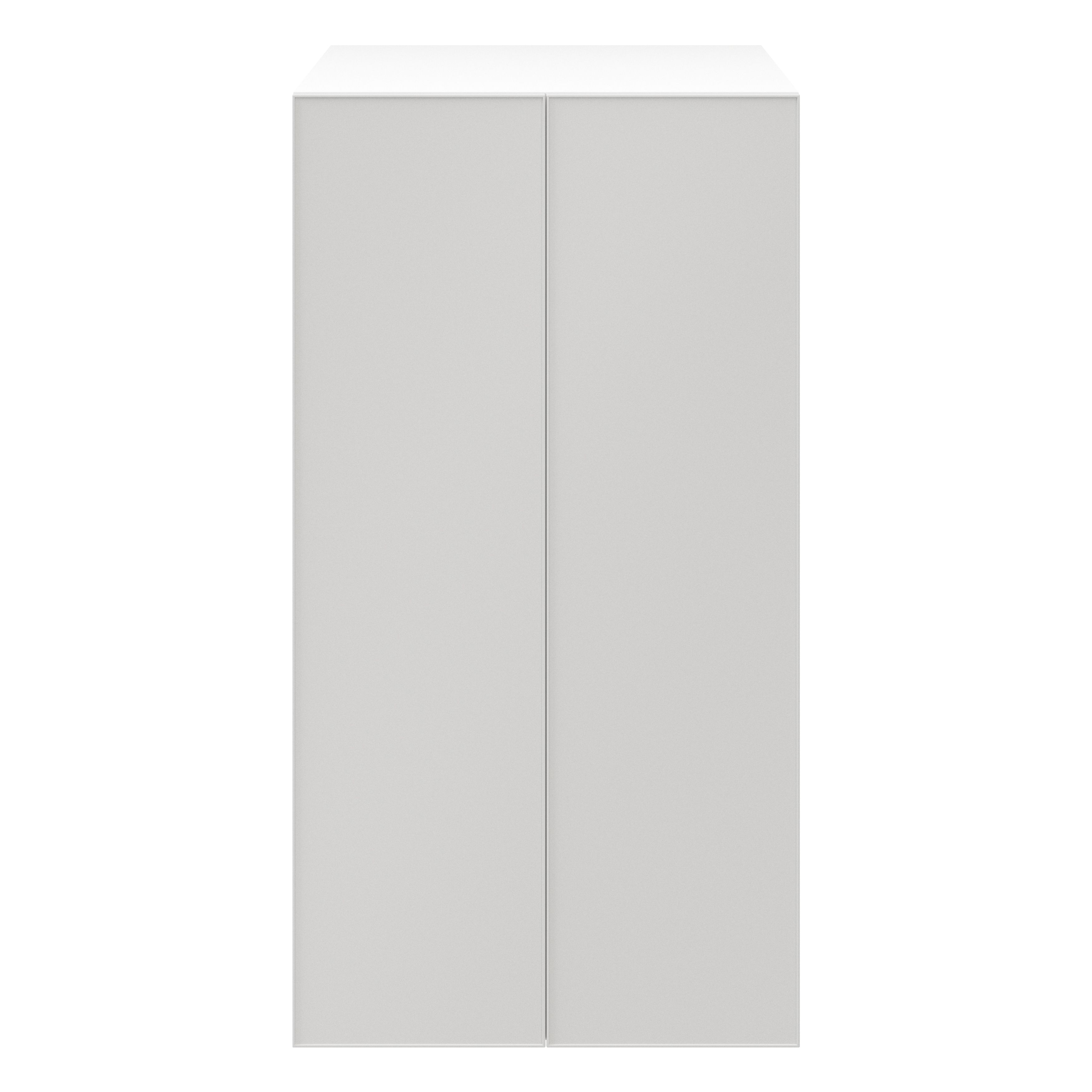 GoodHome Atomia Freestanding Light grey & white Particle board Wardrobe (H)1875mm (W)1000mm (D)580mm