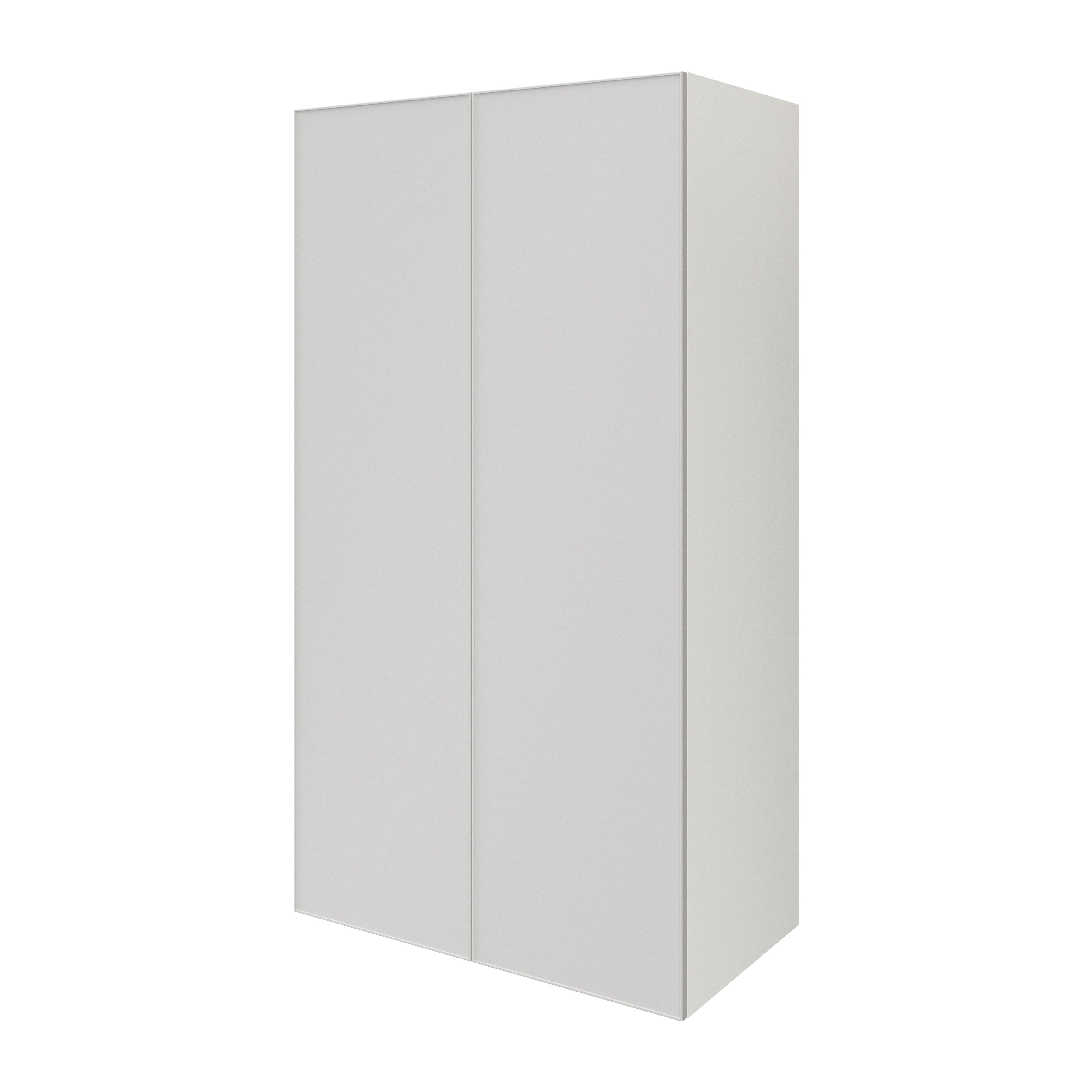 GoodHome Atomia Freestanding Light grey & white Particle board Wardrobe (H)1875mm (W)1000mm (D)580mm