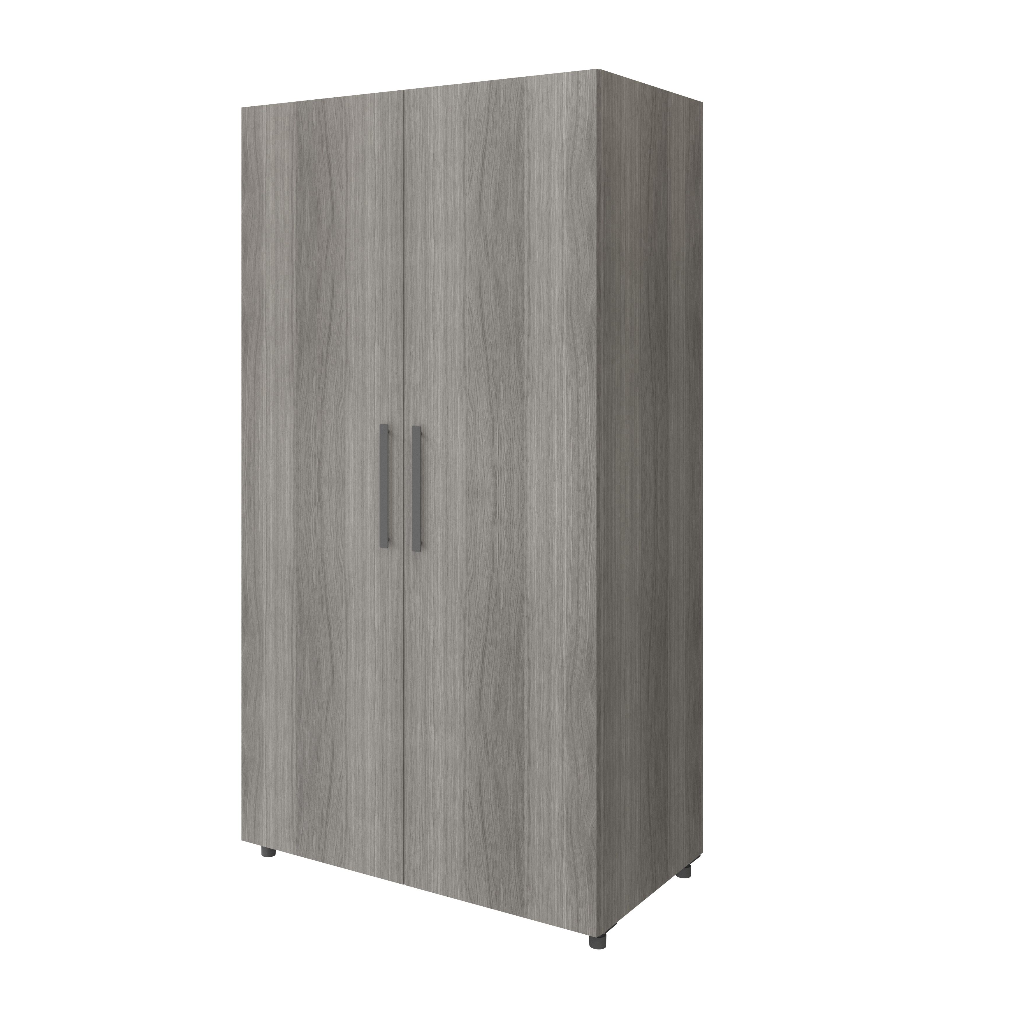 GoodHome Atomia Freestanding Matt Grey Oak Effect 2 Door Medium ...