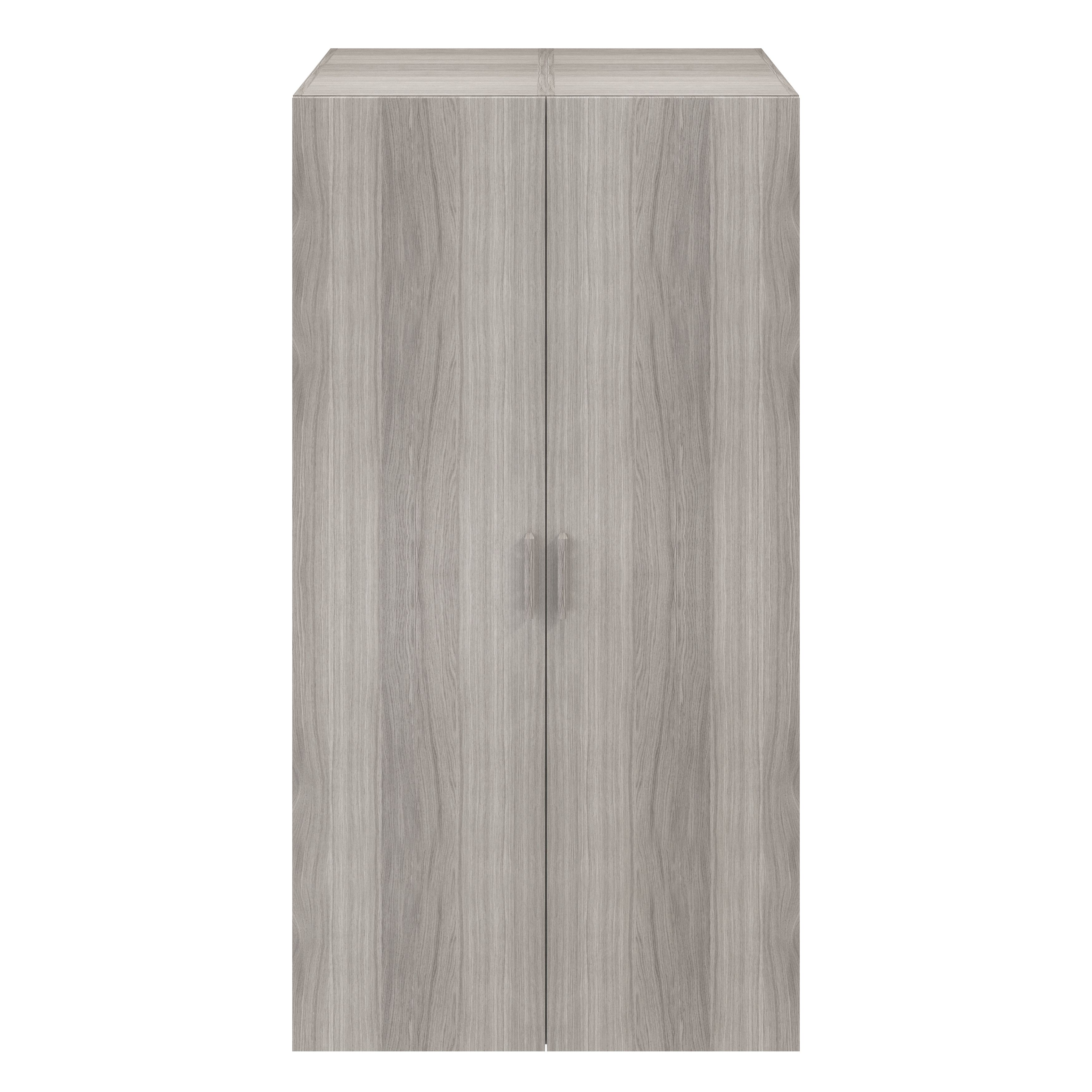 GoodHome Atomia Freestanding Matt Grey Oak Effect 2 Door Medium ...