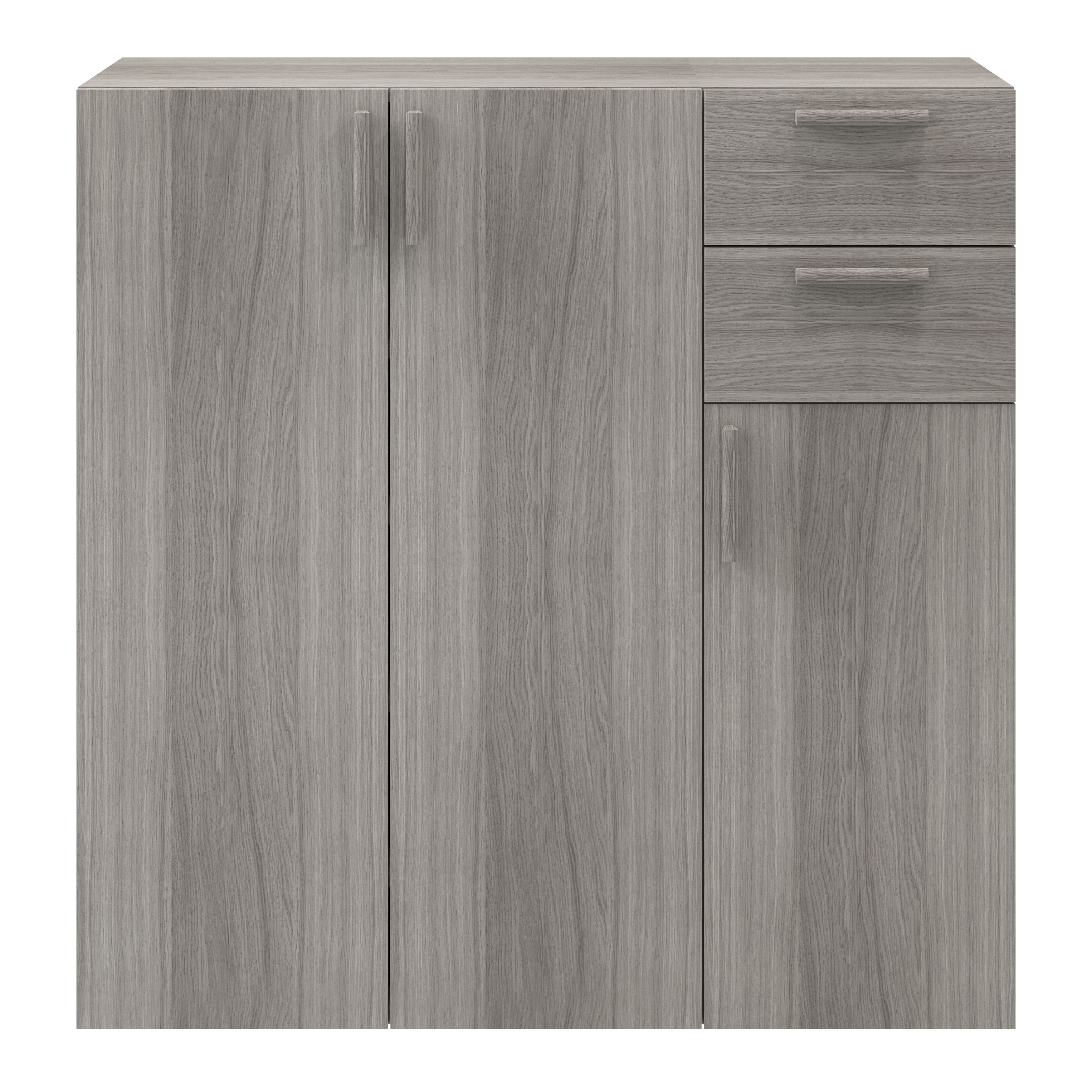 GoodHome Atomia Freestanding Matt grey oak effect Hallway storage unit kit