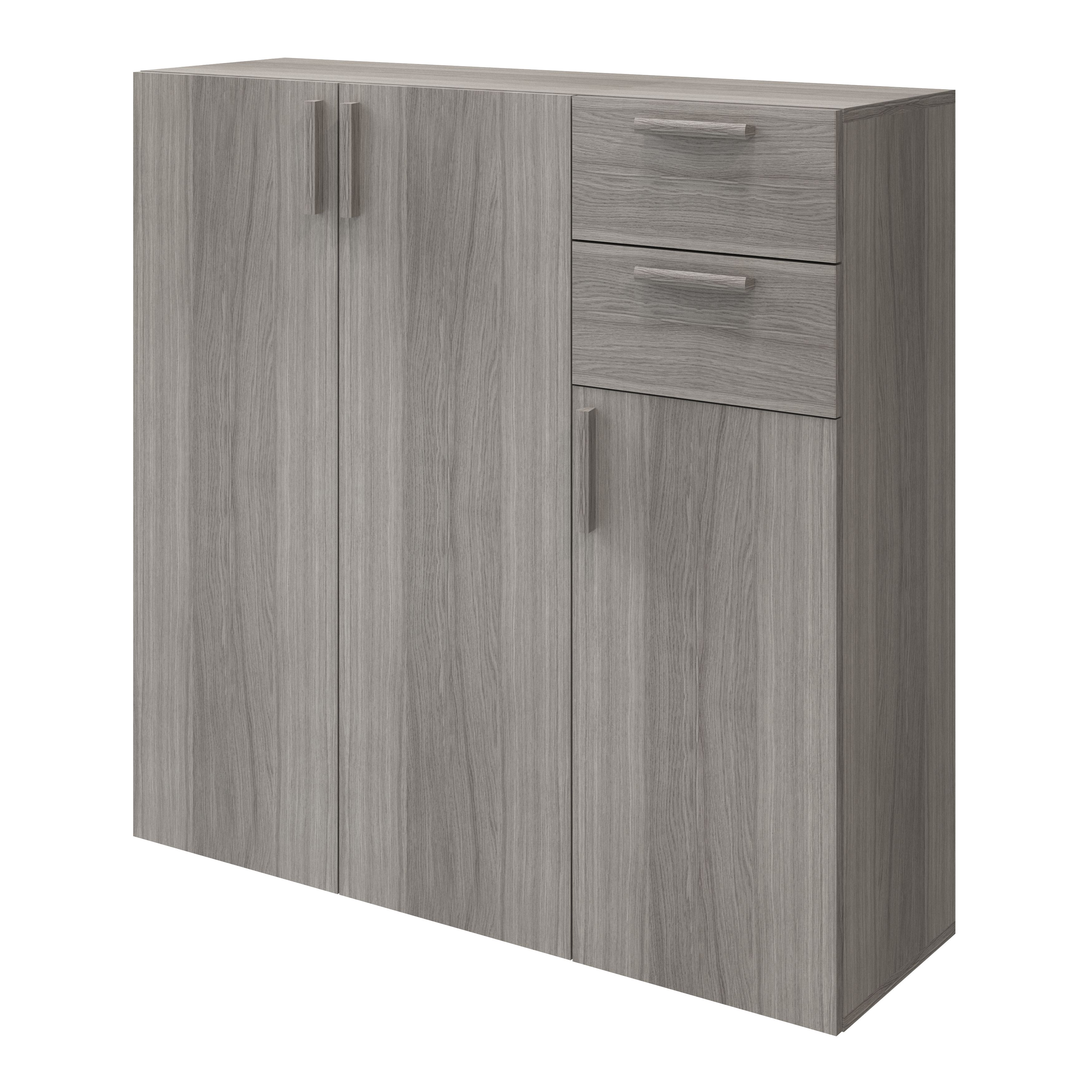 GoodHome Atomia Freestanding Matt grey oak effect Hallway storage unit kit