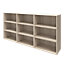 GoodHome Atomia Freestanding Matt oak effect 9 compartments 9 Shelf Wall-mounted Rectangular Bookcase (H)1125mm (W)2250mm (D)350mm