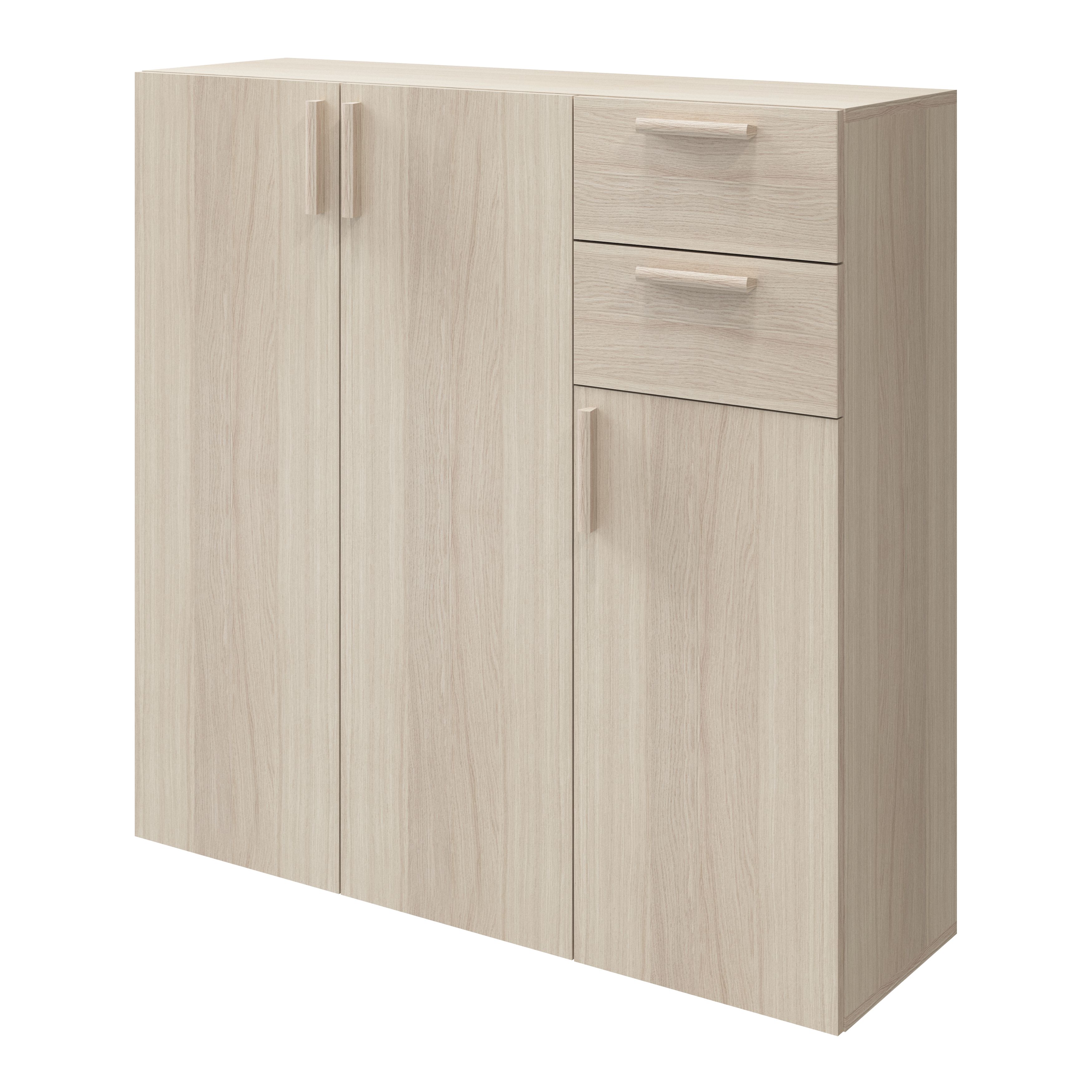 GoodHome Atomia Freestanding Matt oak effect Hallway storage unit kit